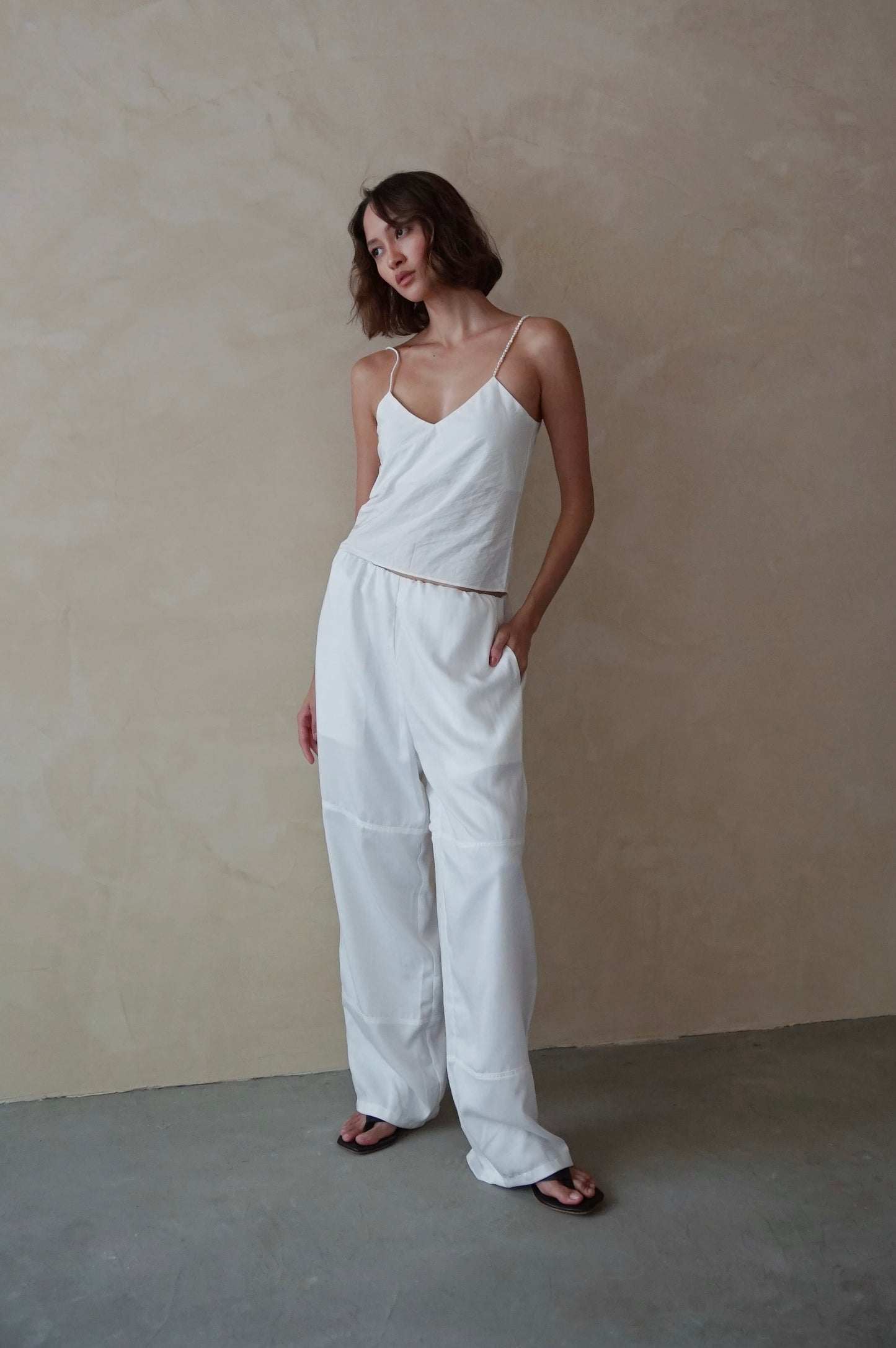 Glide Pants Milk Tencel