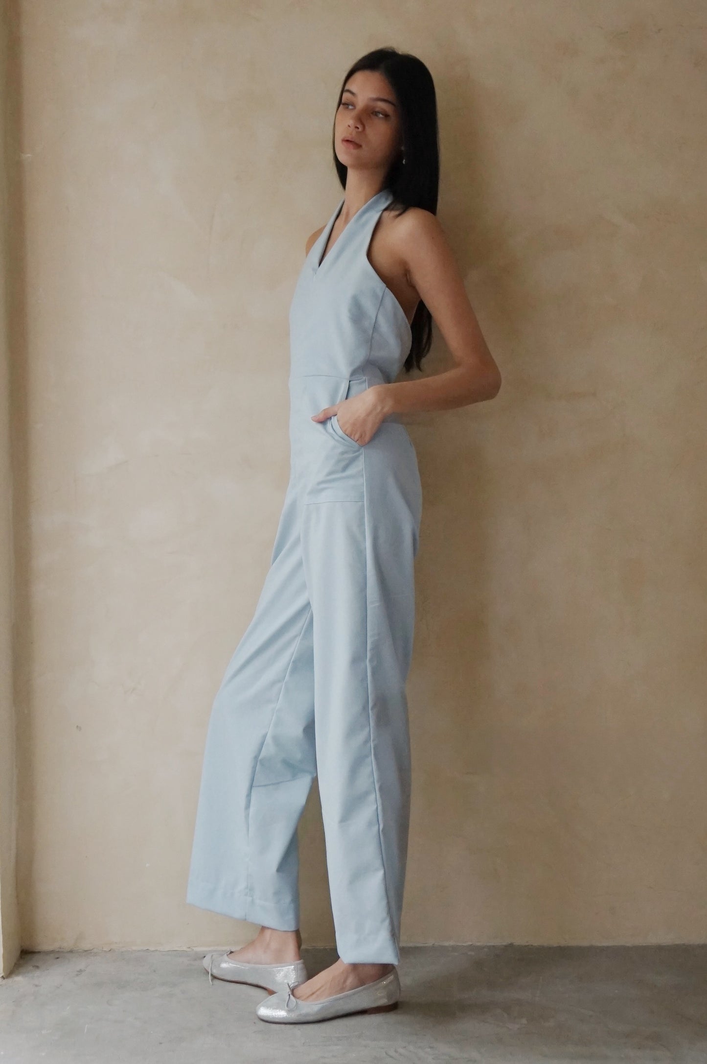 Ace Halter Jumpsuit Angelite (pre-order)
