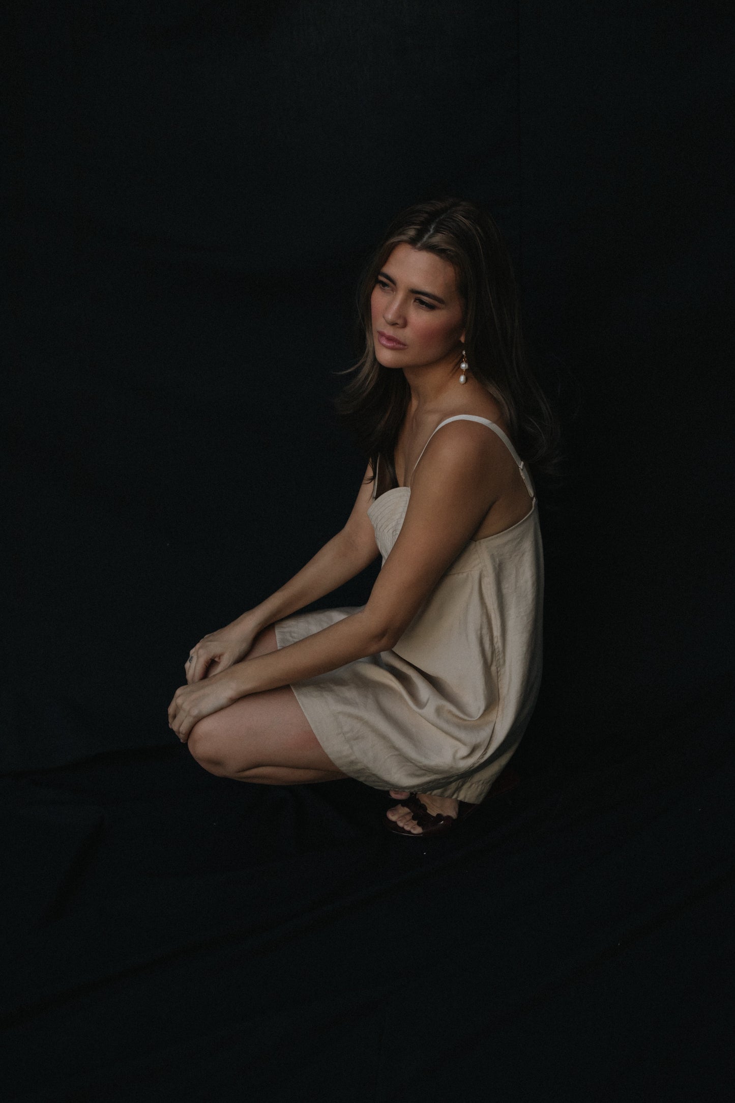 Coquille Shift Dress Ecru