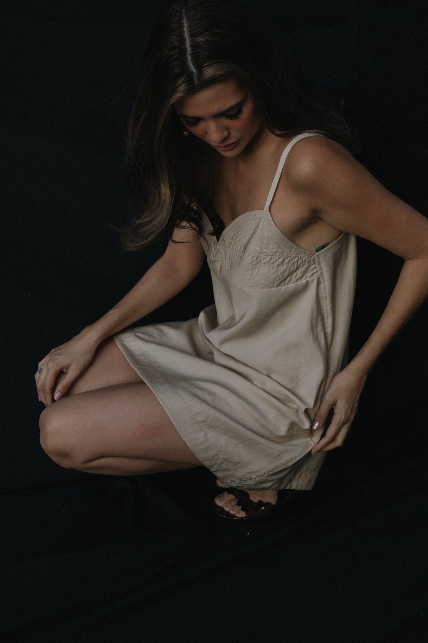 Coquille Shift Dress Ecru