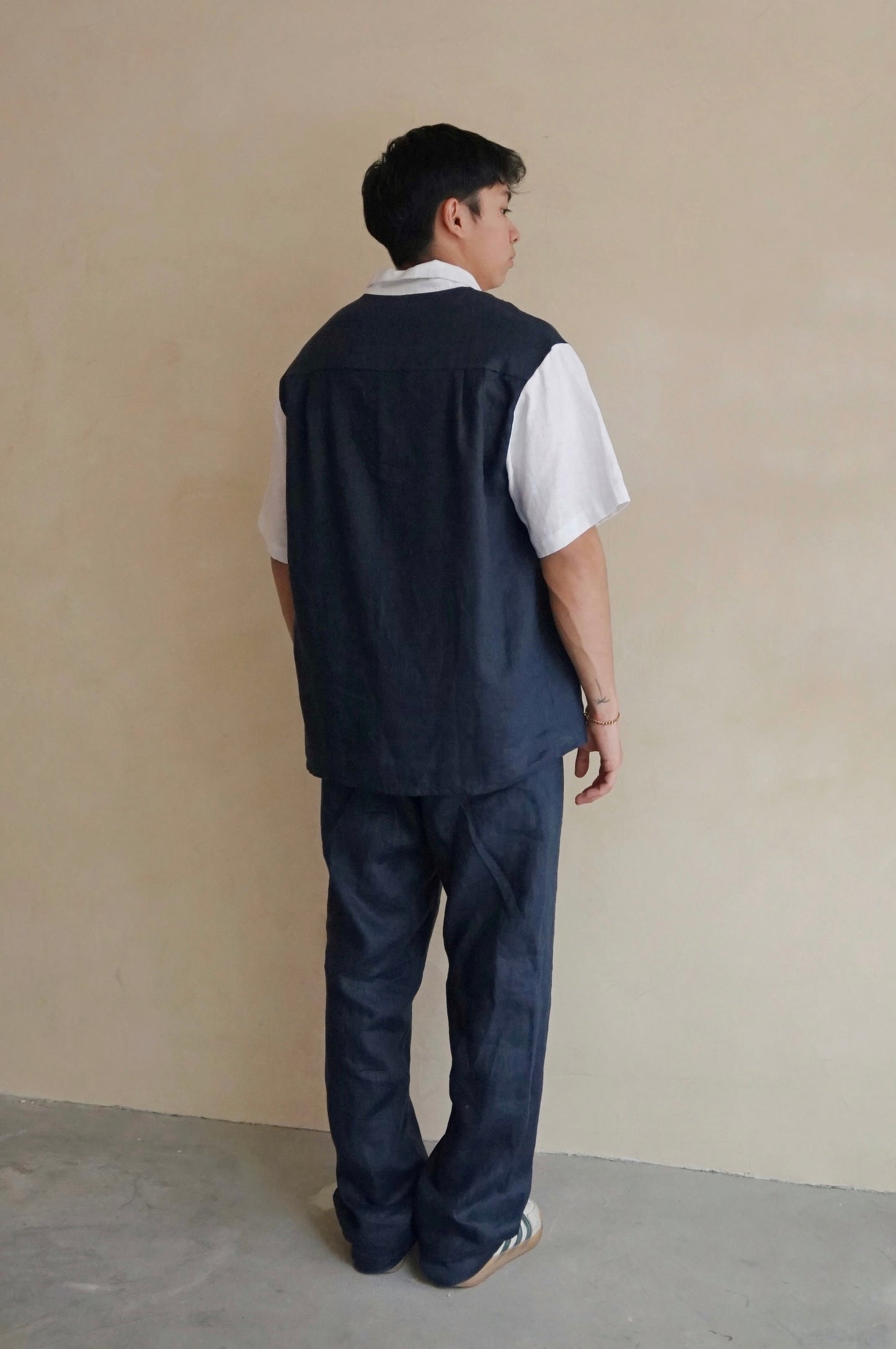 Remi Unisex Pants Linen Navy