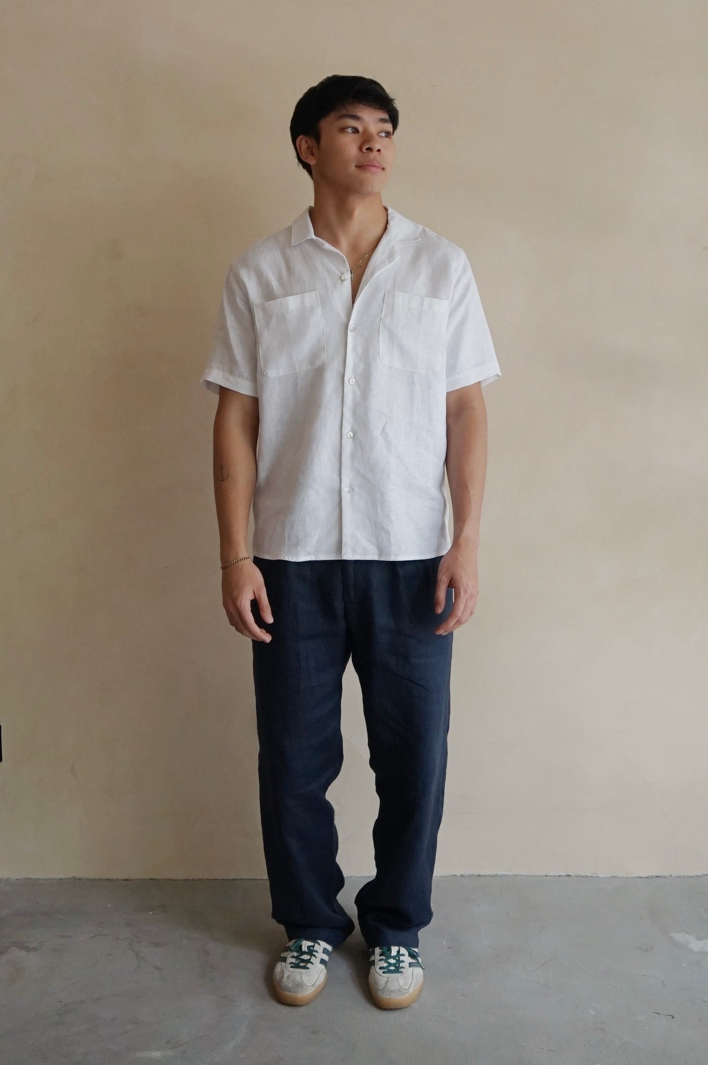 Remi Unisex Pants Linen Navy