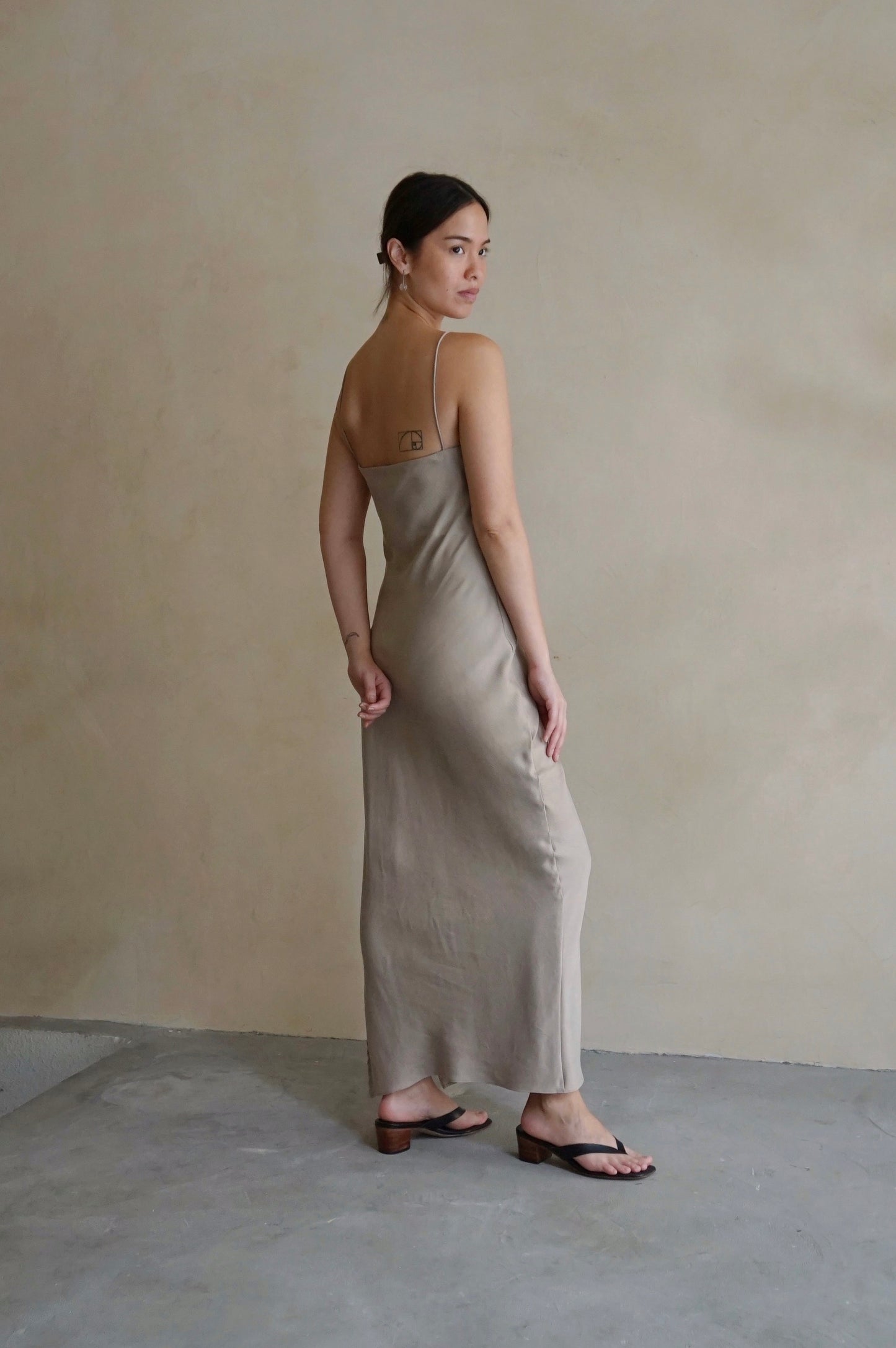 Flute Maxi Dress Latte