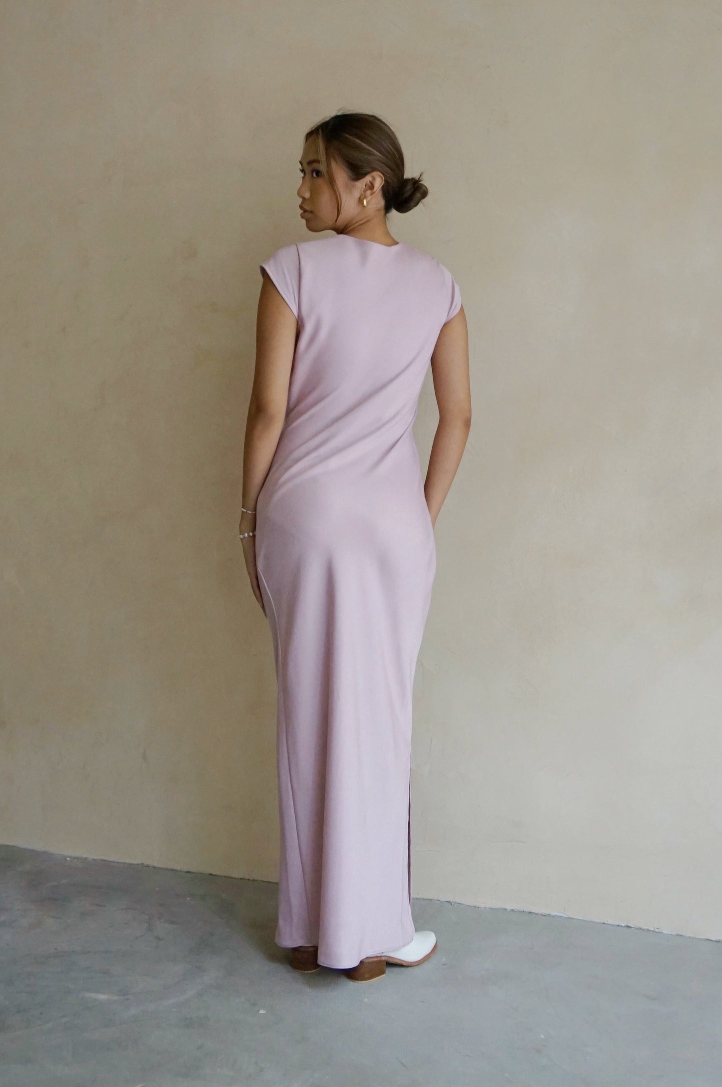 Cap Sleeve Maxi Dress Blush