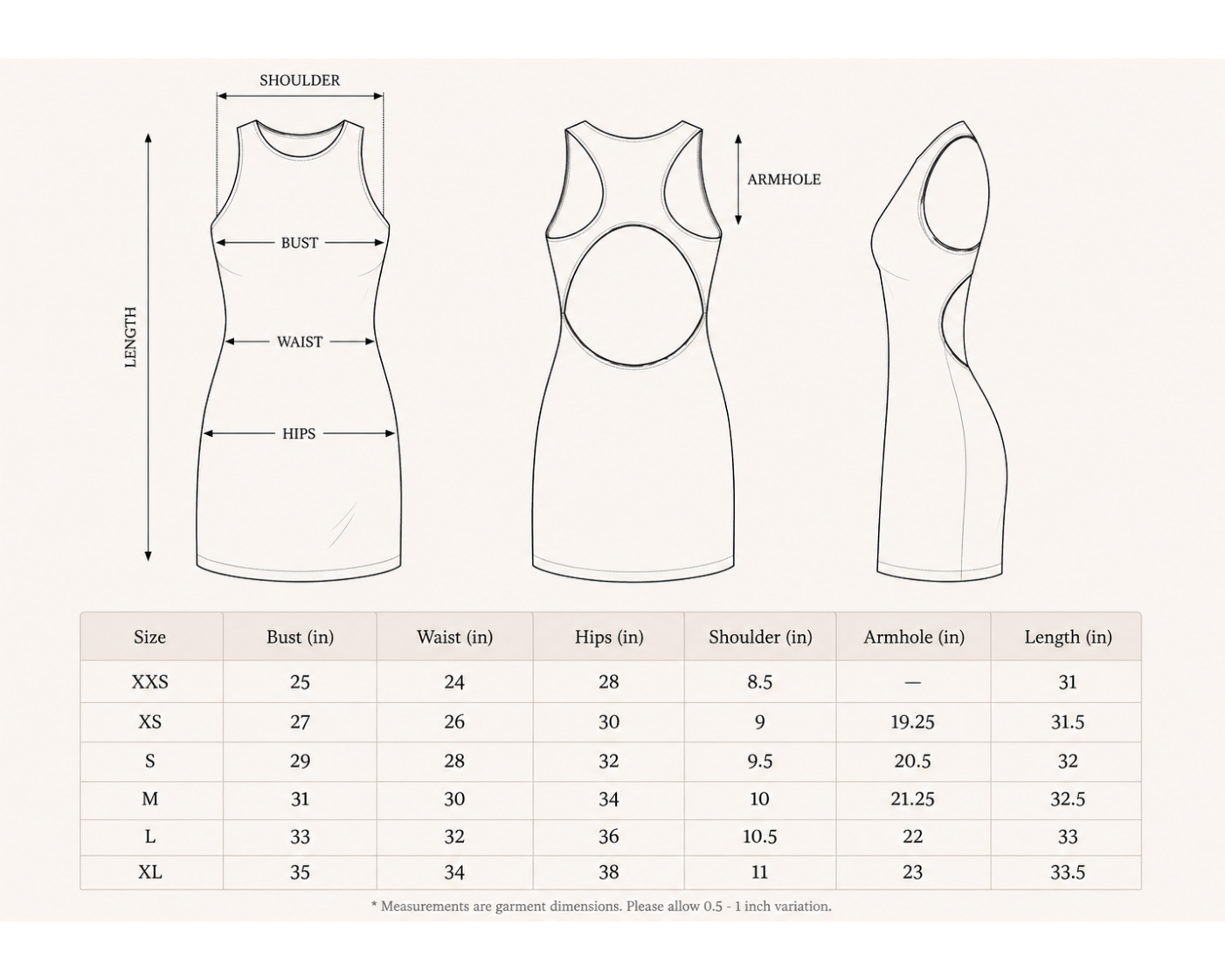 Racerback Dress Black Cupro