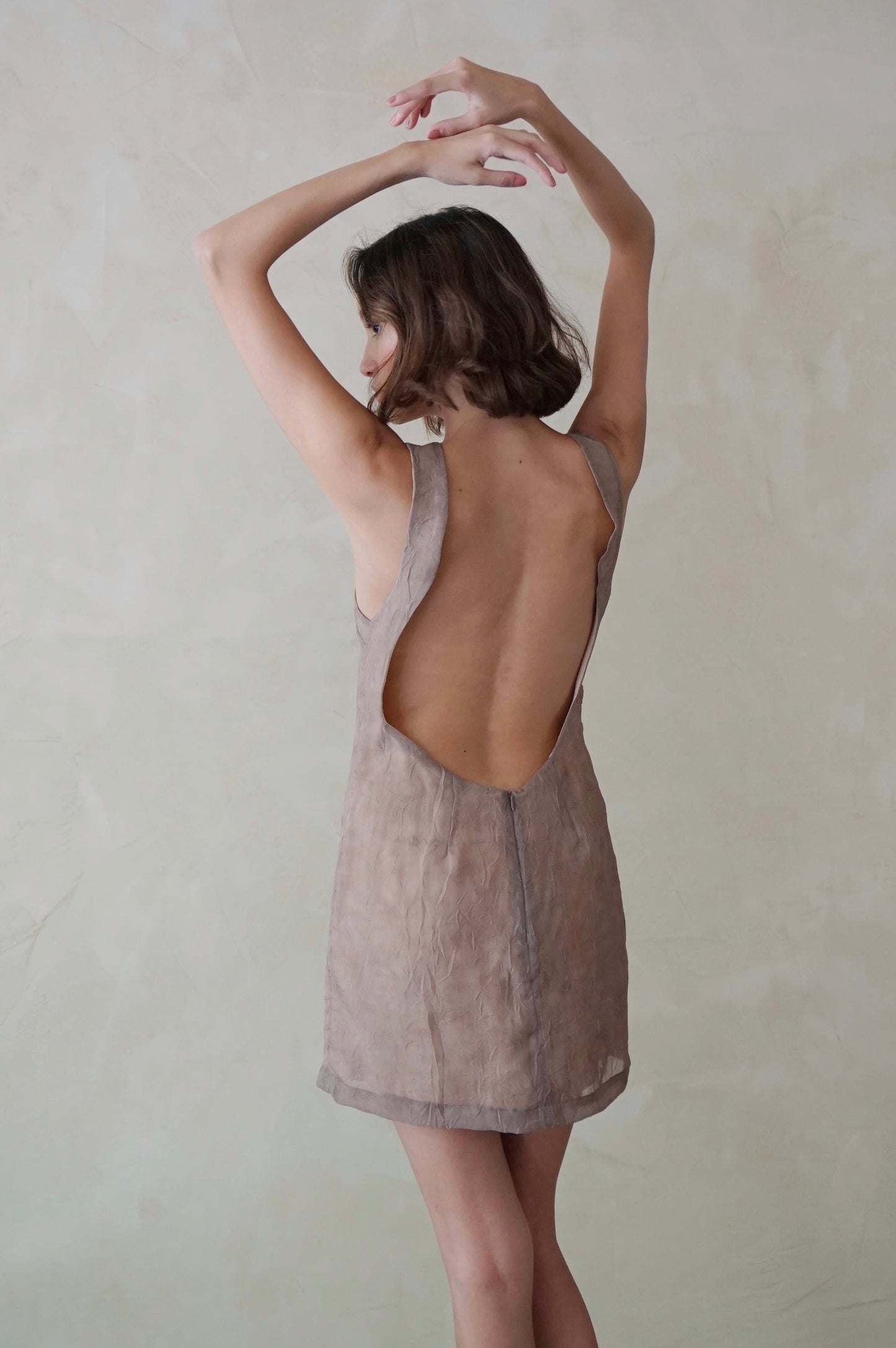 Marea Mini Dress Oak Crinkle