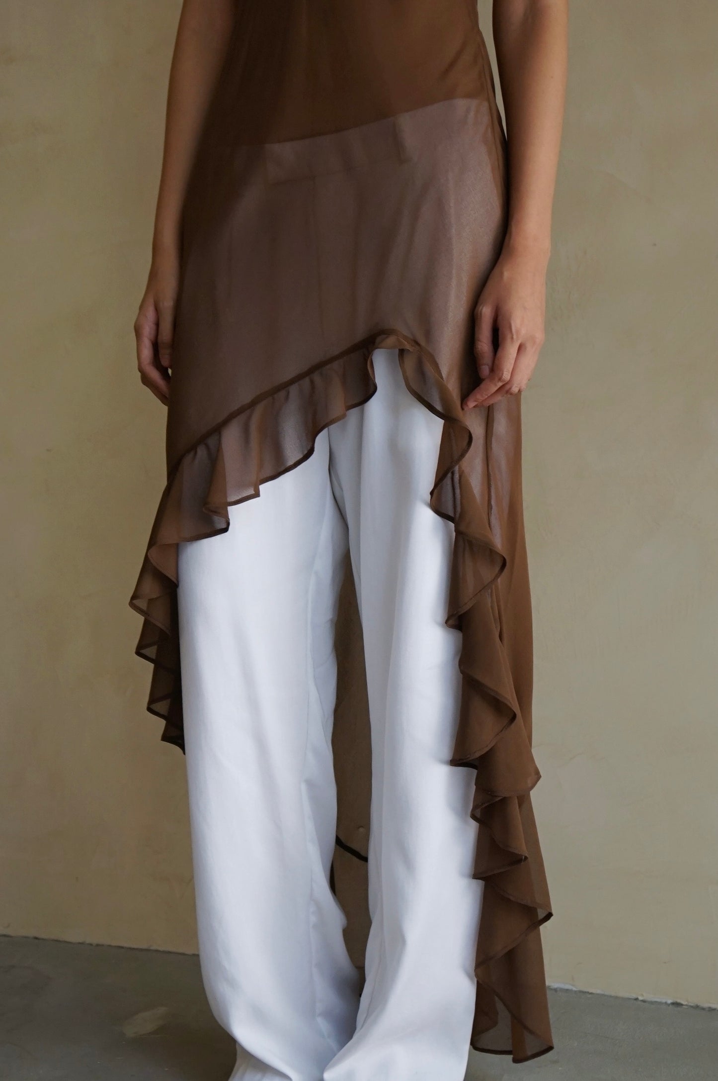 Murina Sheer Slip Dress Narra