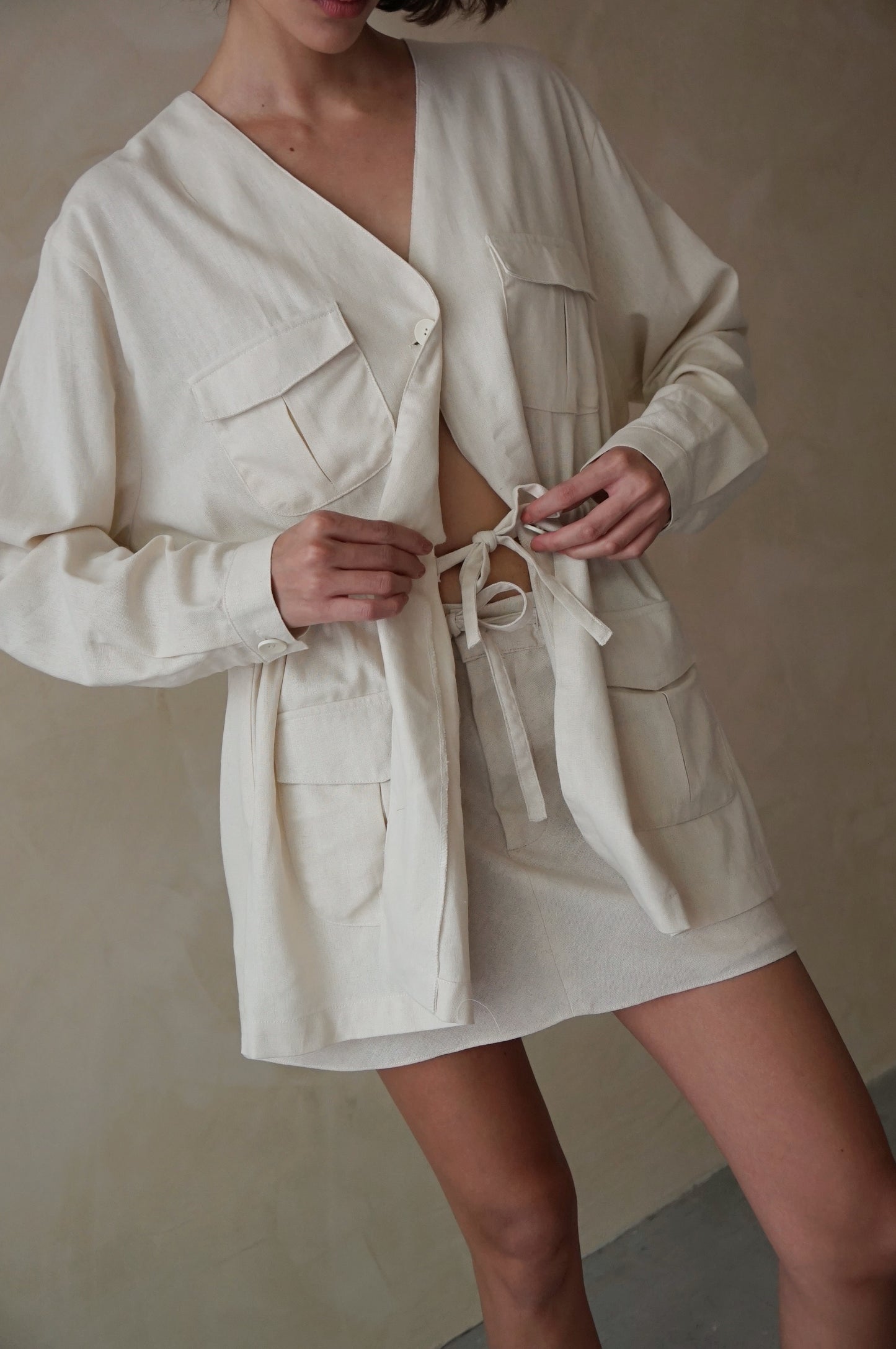 Safari Shirt Jacket Stone