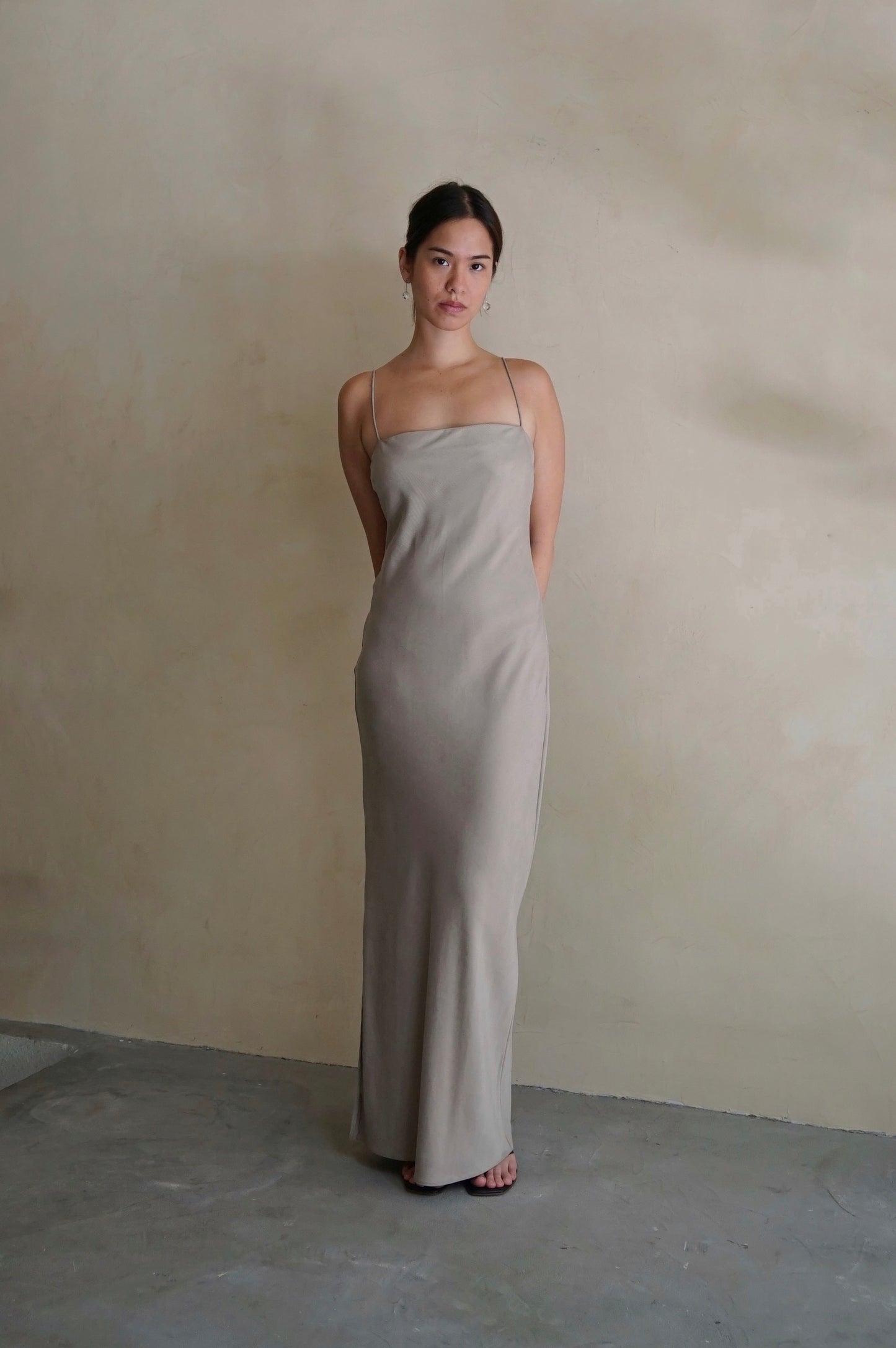 Flute Maxi Dress Latte