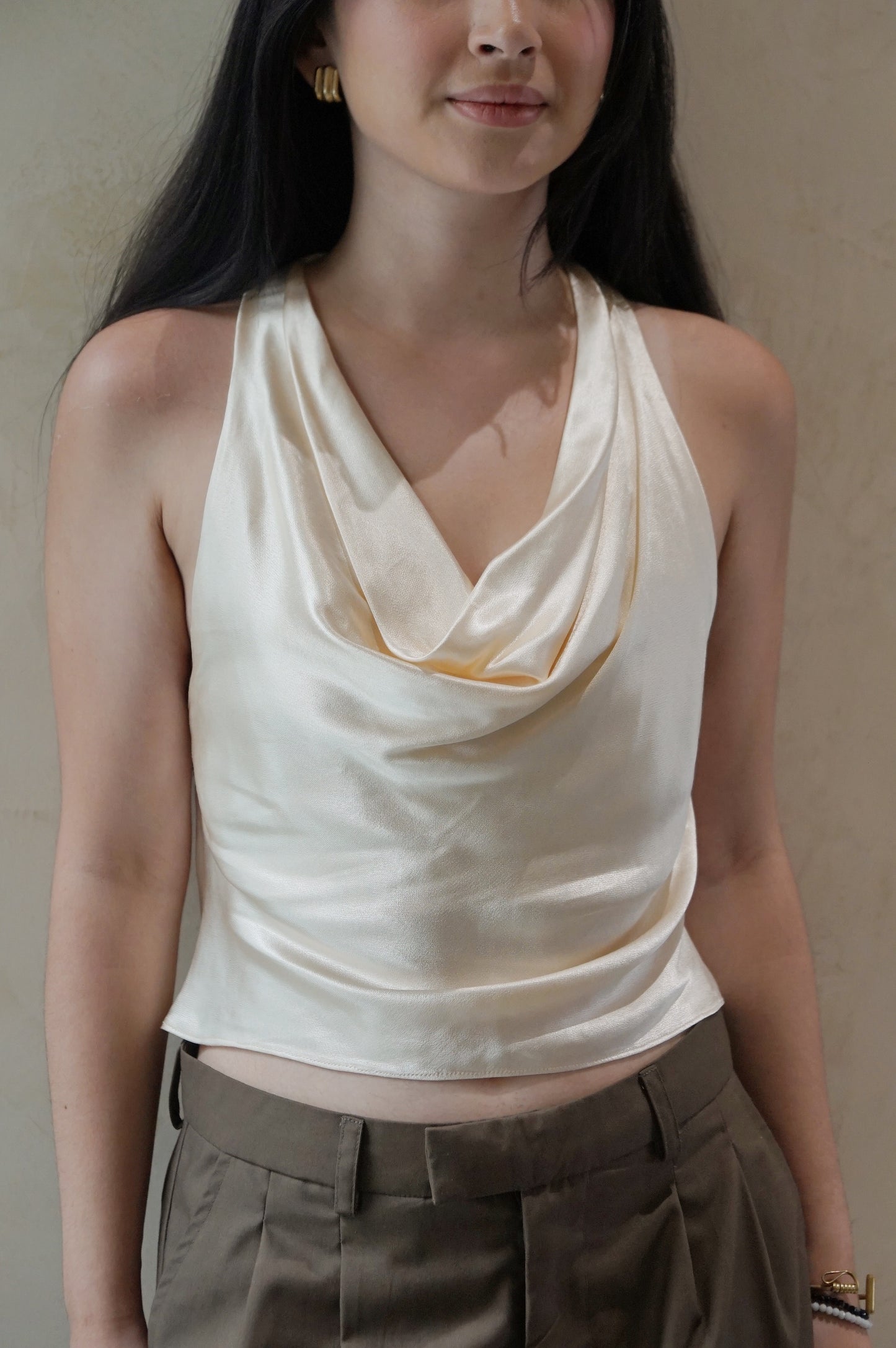 Aman Cowl Top Champagne