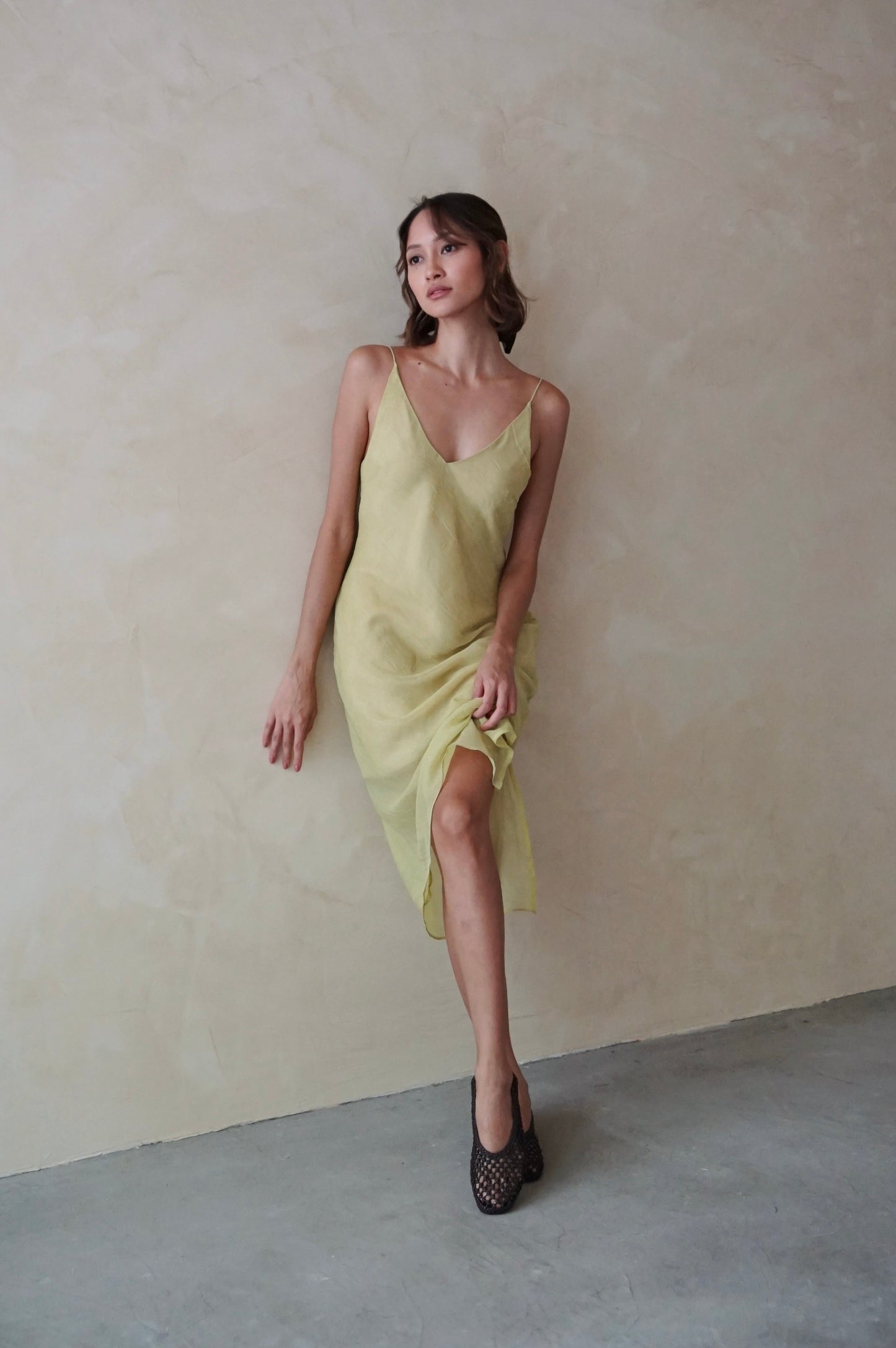 Bias Slip Dress Lettuce (pre-order)