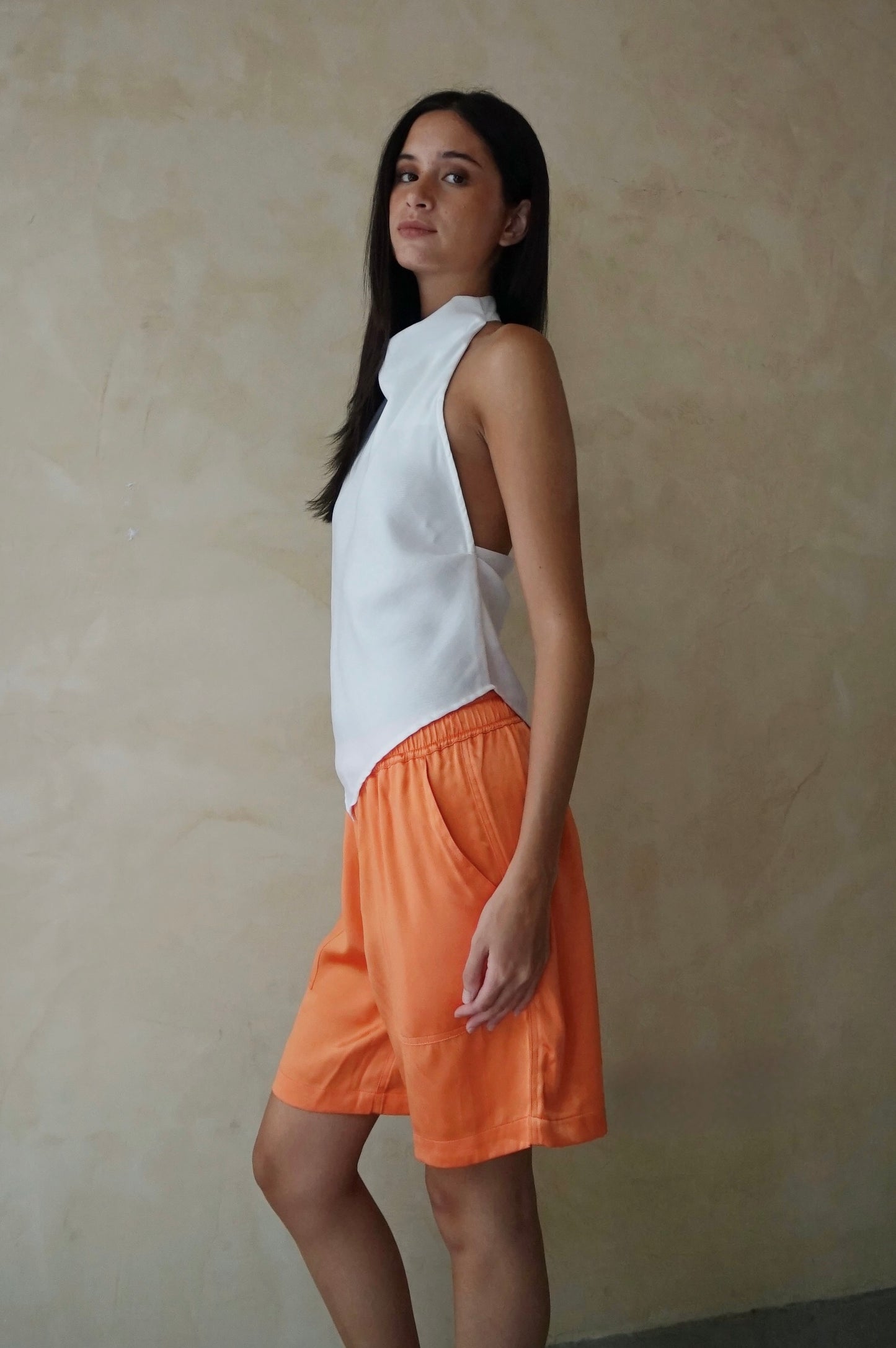 Unisex Patch Pocket Shorts Papaya
