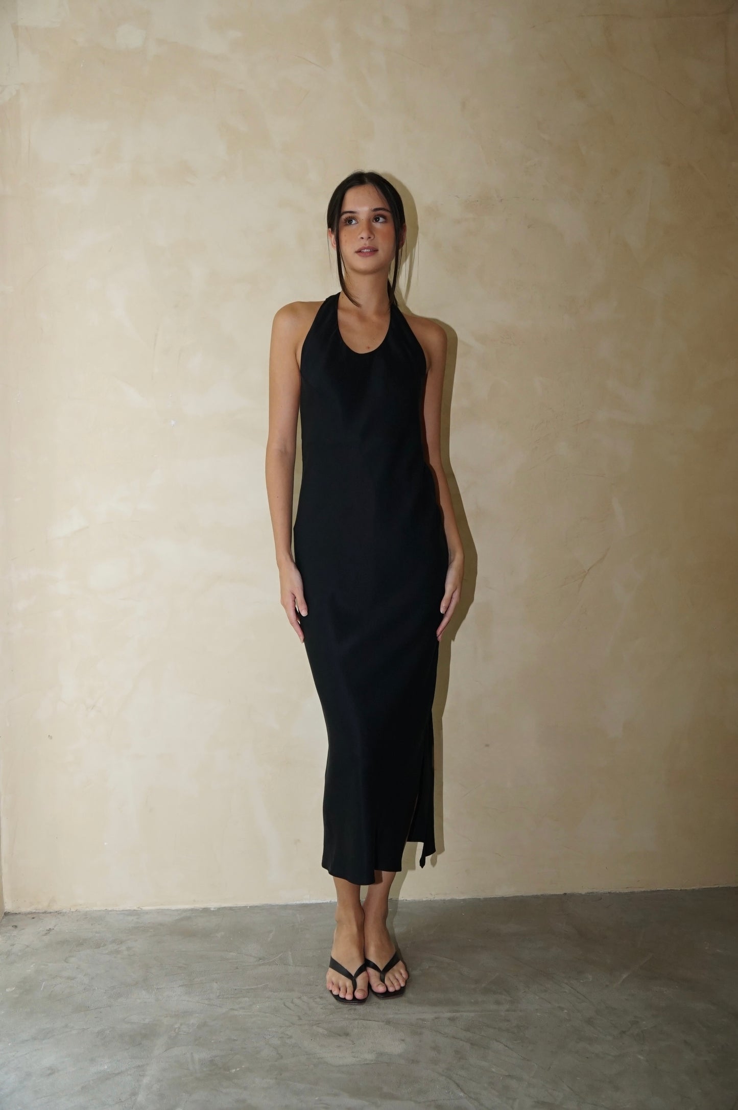 Melfi Maxi Dress Tencel Black