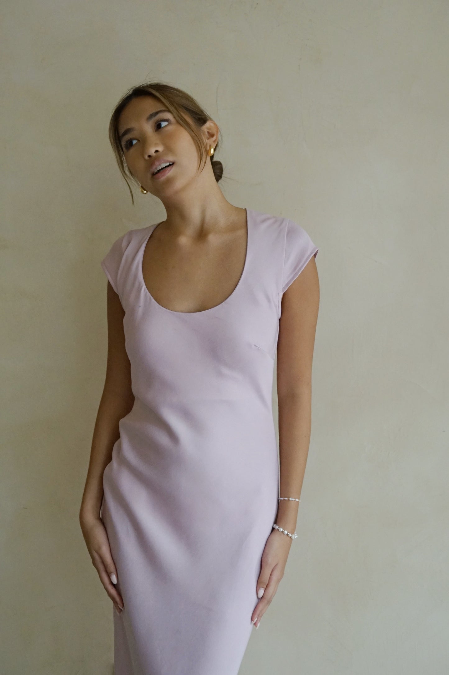 Cap Sleeve Maxi Dress Blush