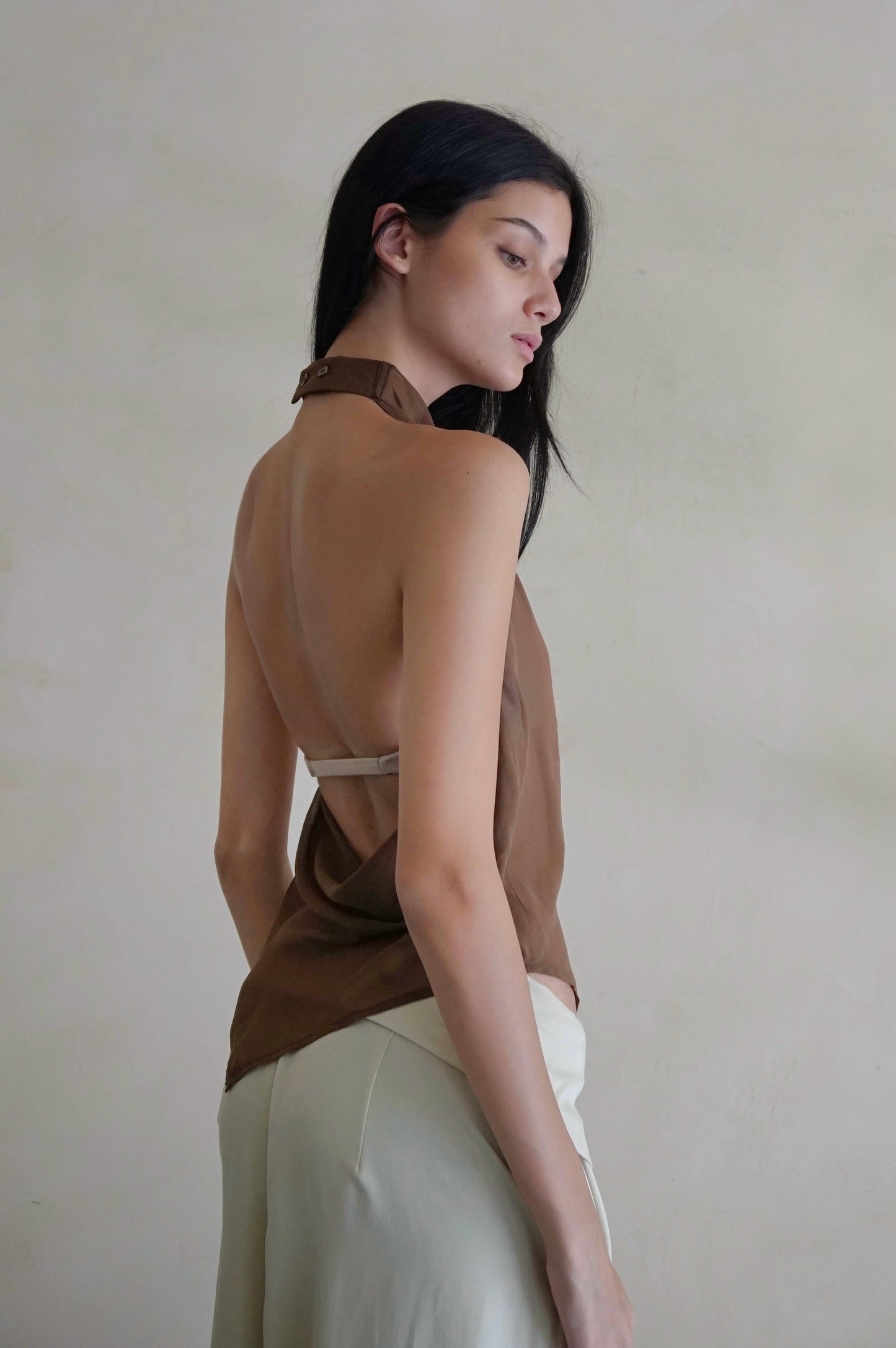 Clio Sheer Bias Top Narra