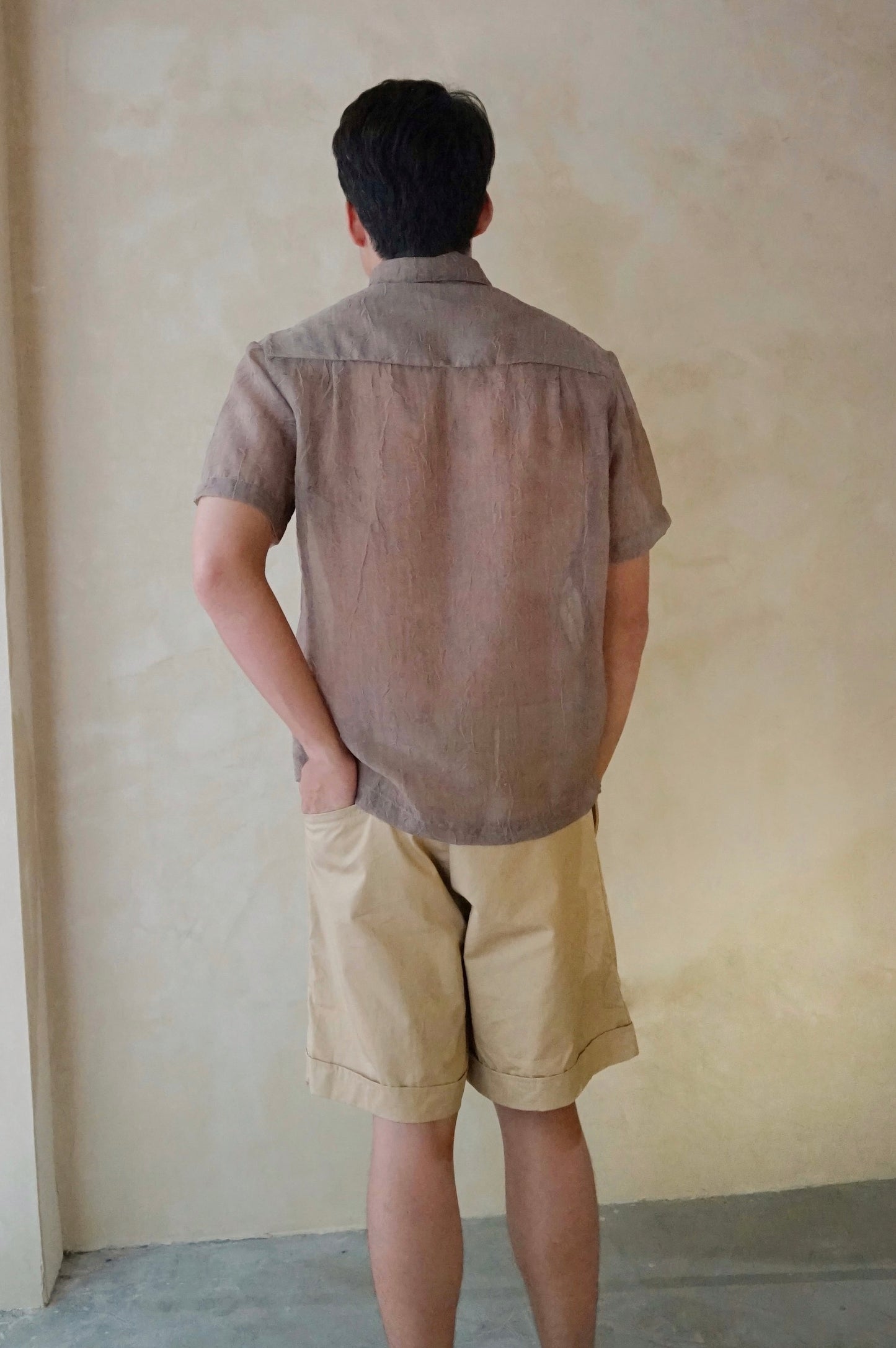 Zip Shirt Oak Crinkle