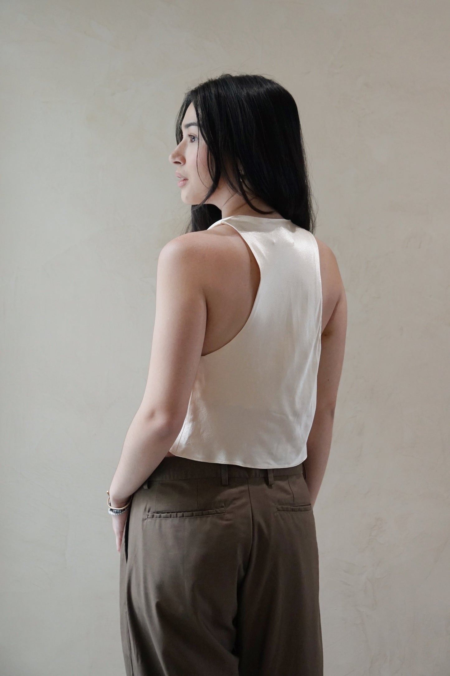 Aman Cowl Top Champagne