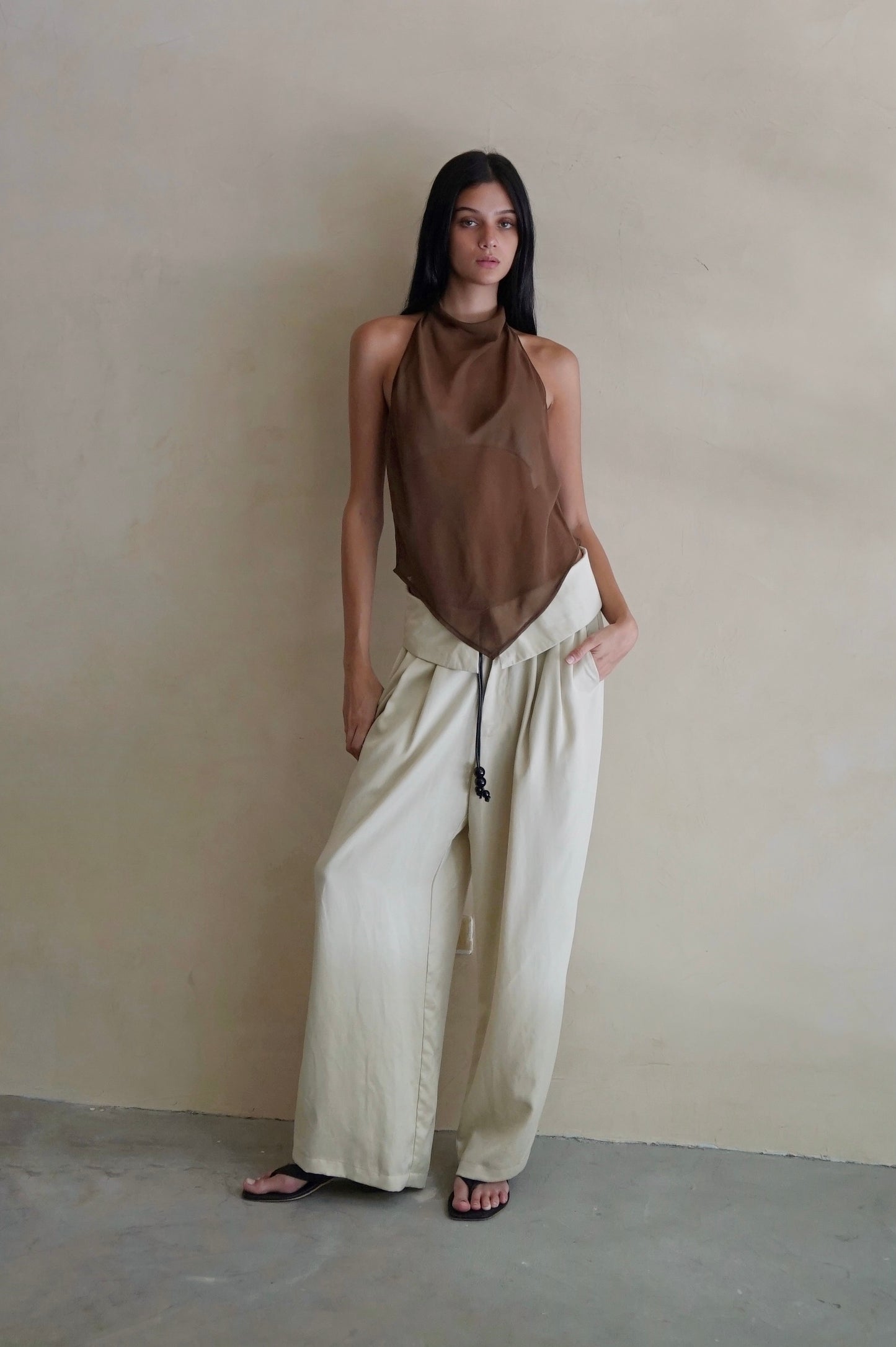 Clio Sheer Bias Top Narra