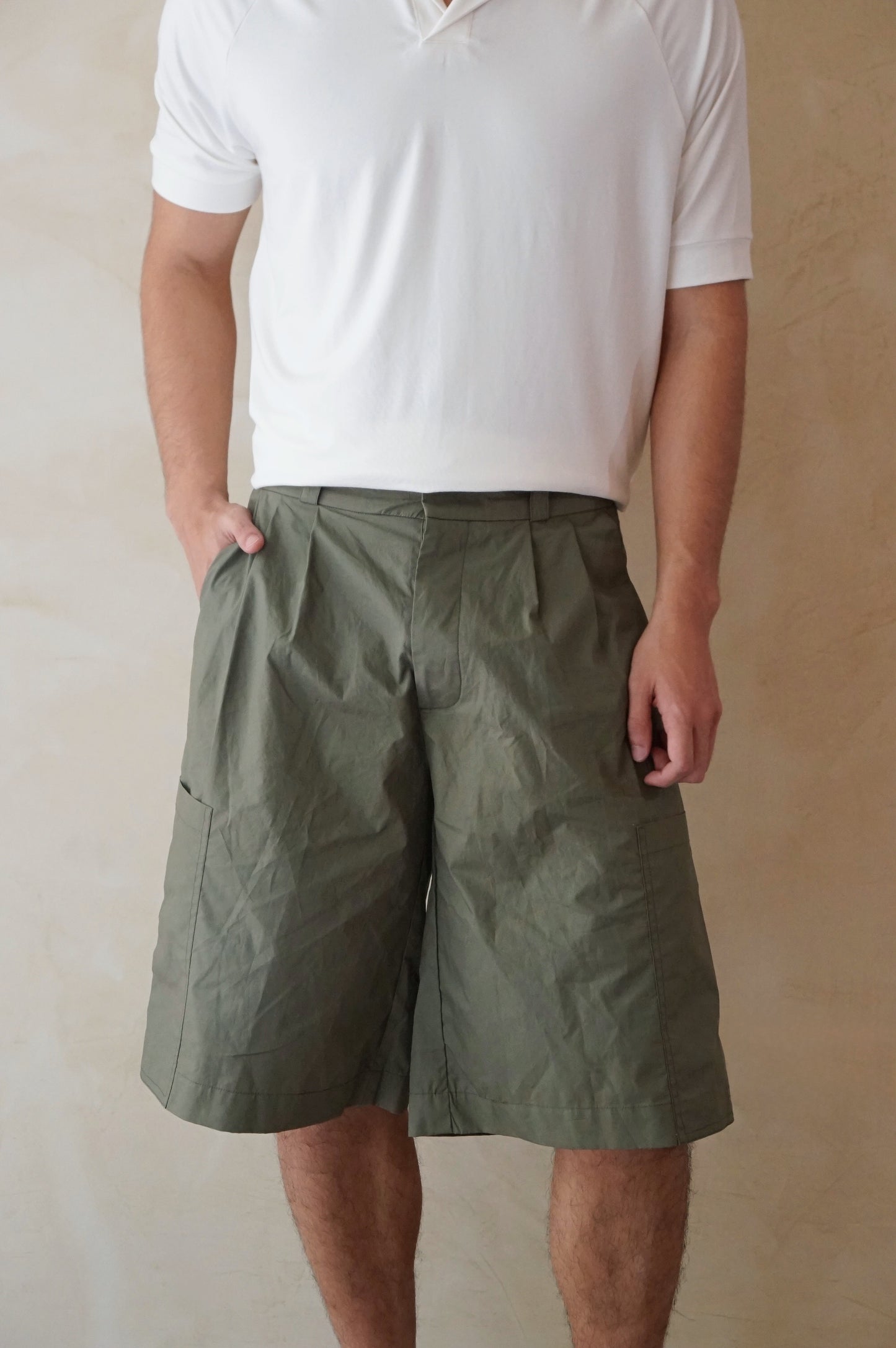Unisex Cargo Shorts Moss