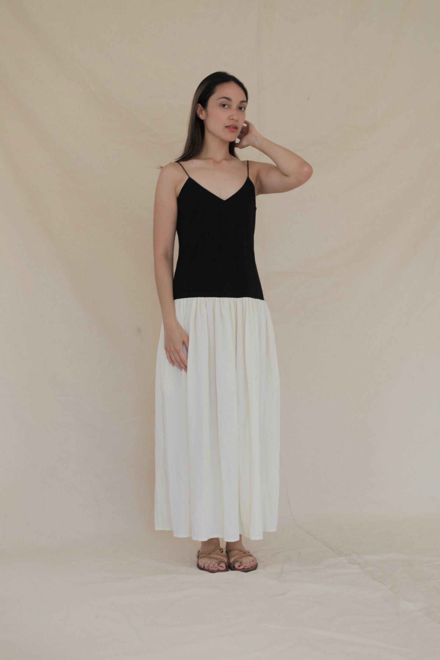 Contrast Drop Waist Bias Maxi