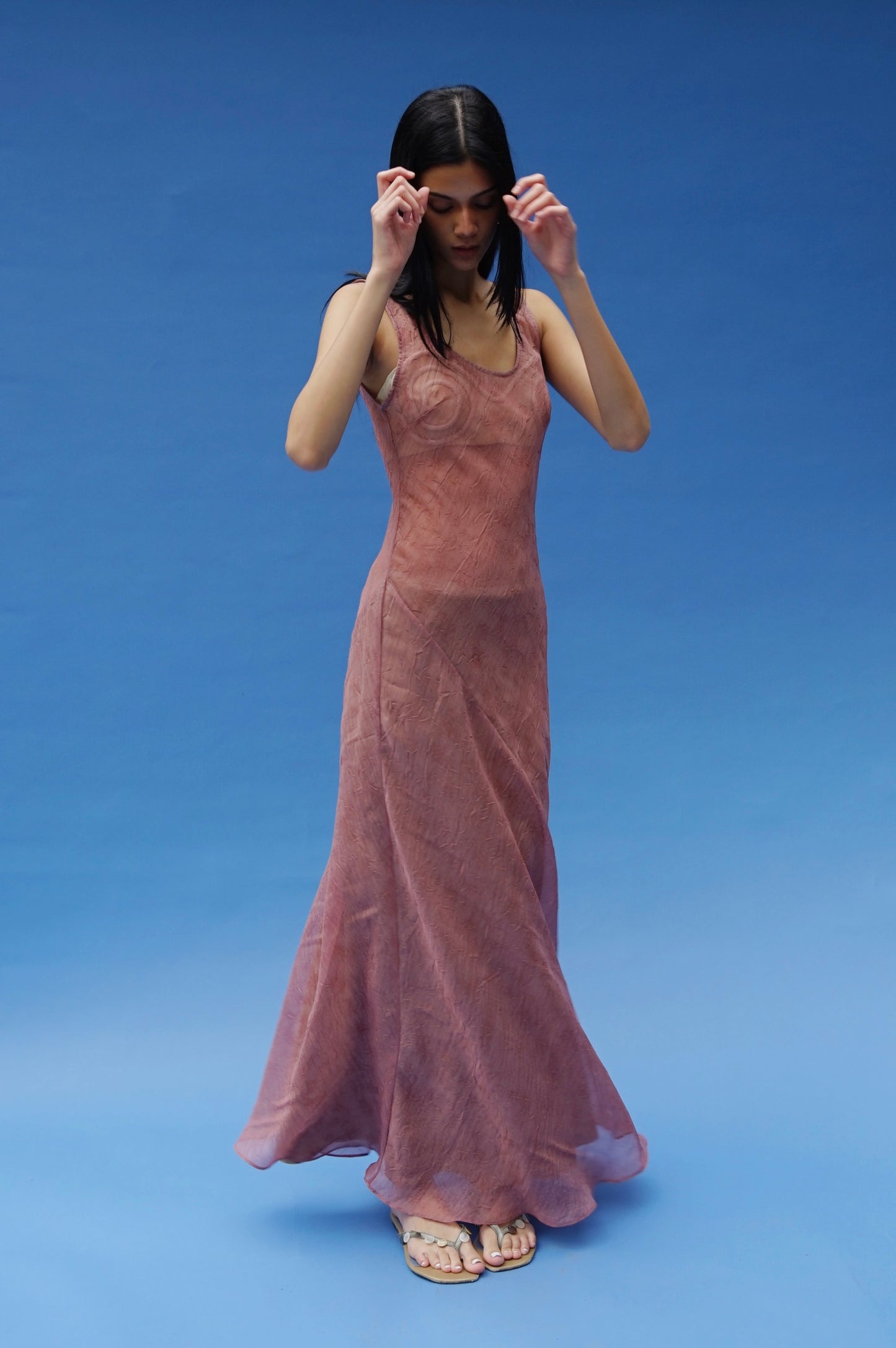Lune Veil Maxi Dress Mauve (pre-order)
