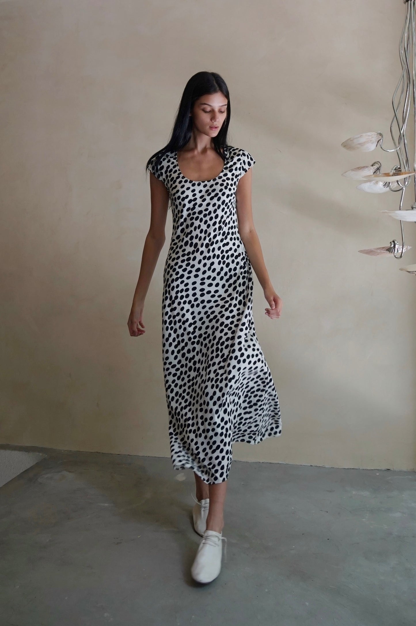 Cap Sleeve Drift Dress Marble Cone (Pre-order)