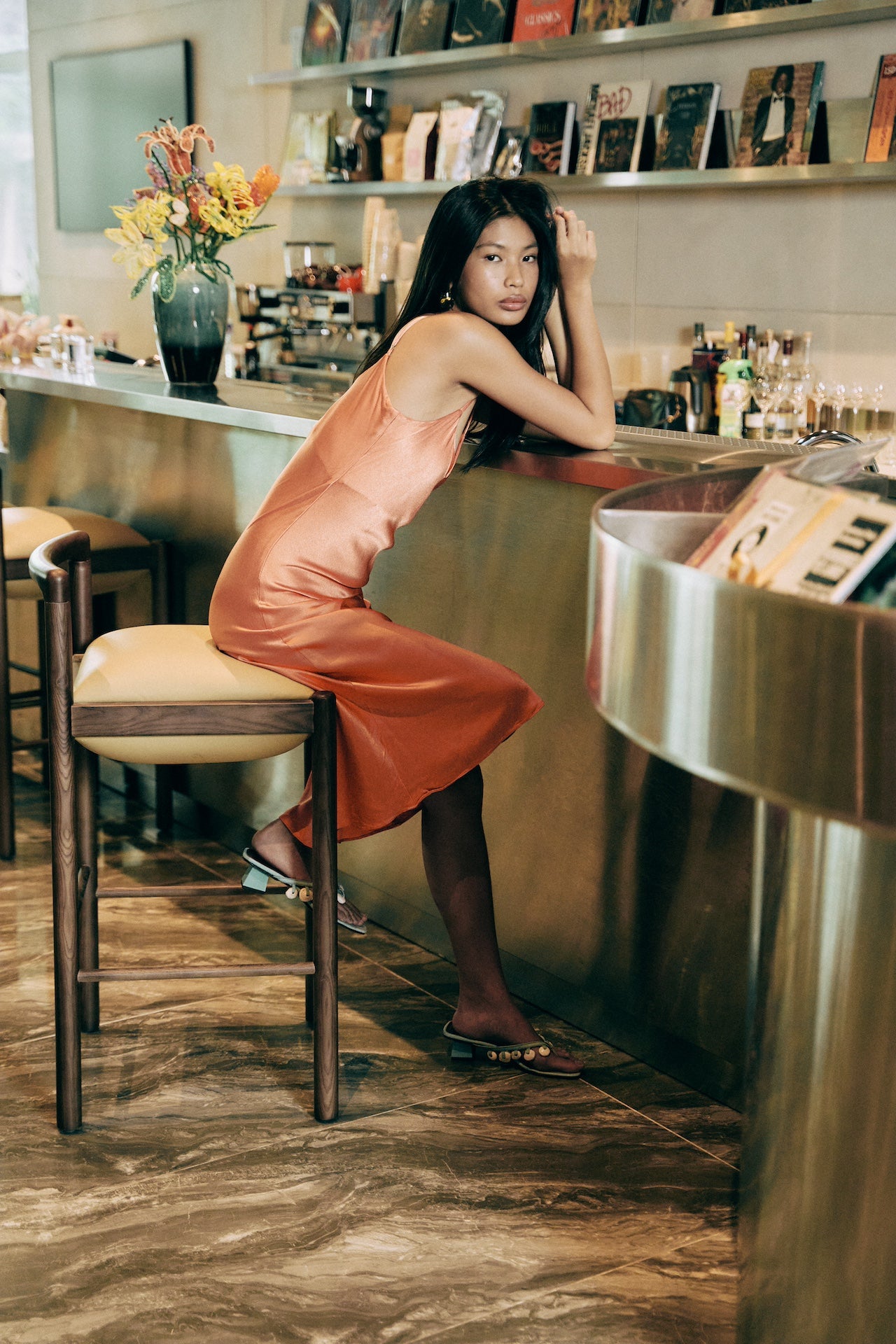 Sena Slip Dress Papaya