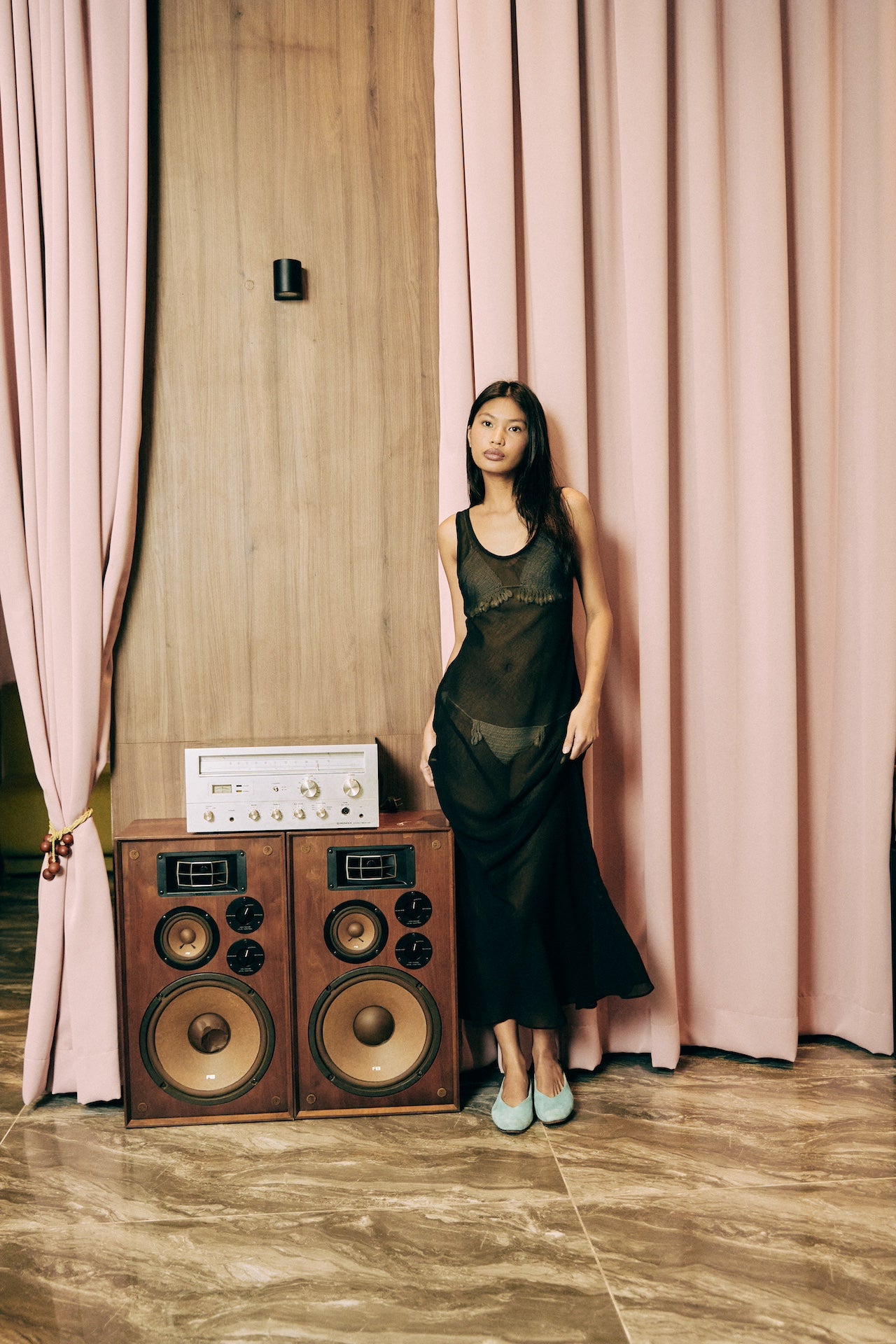 Lune Veil Maxi Dress Black (pre-order)