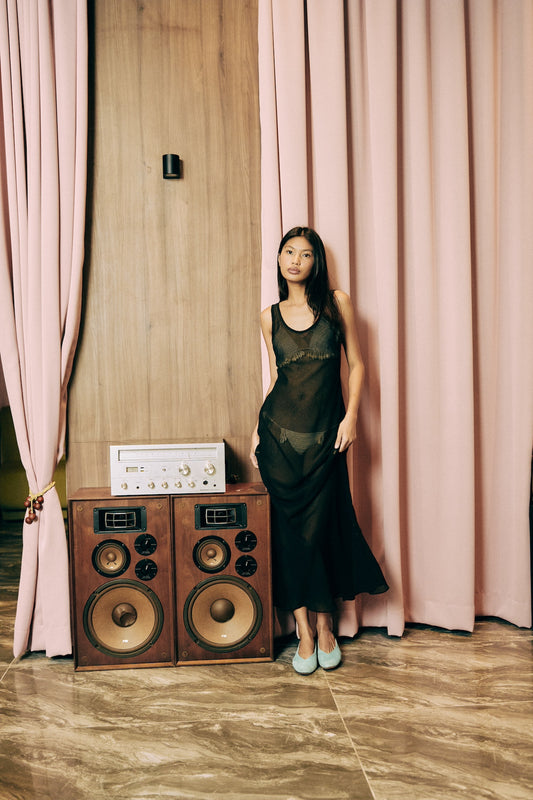 Lune Veil Maxi Dress Black (pre-order)