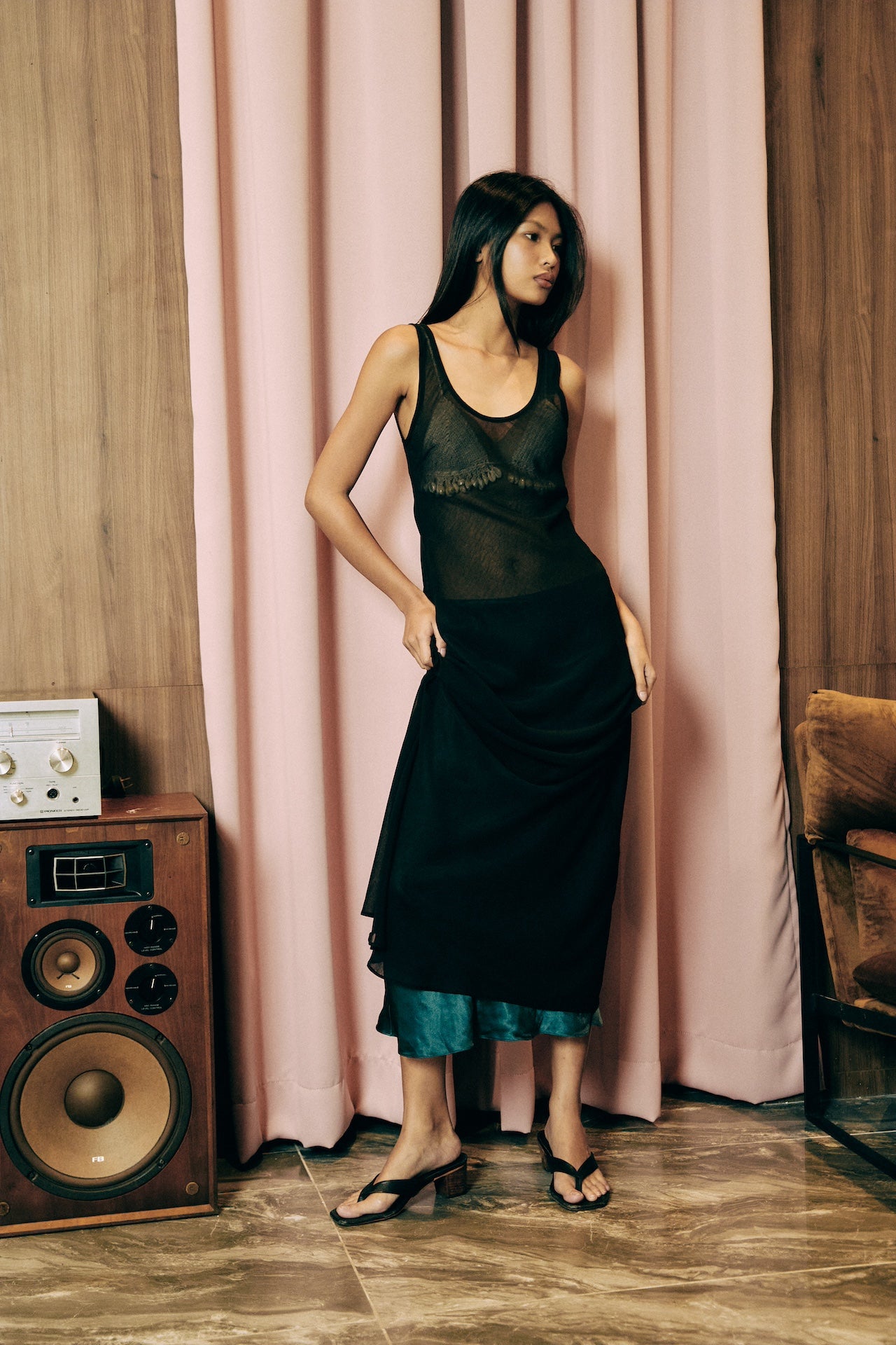Lune Veil Maxi Dress Black (pre-order)
