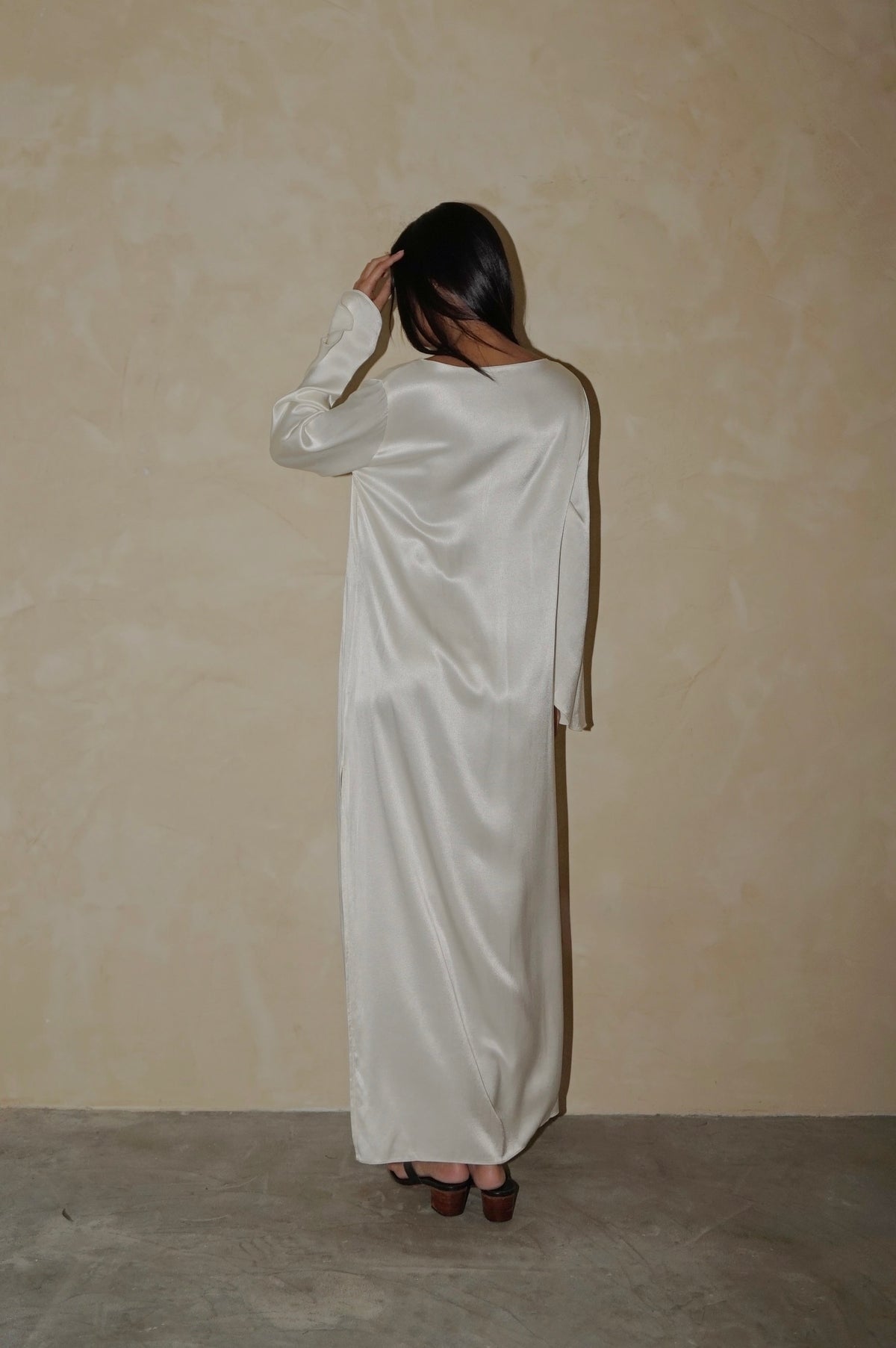 Flare Tunic Maxi Dress Pearl