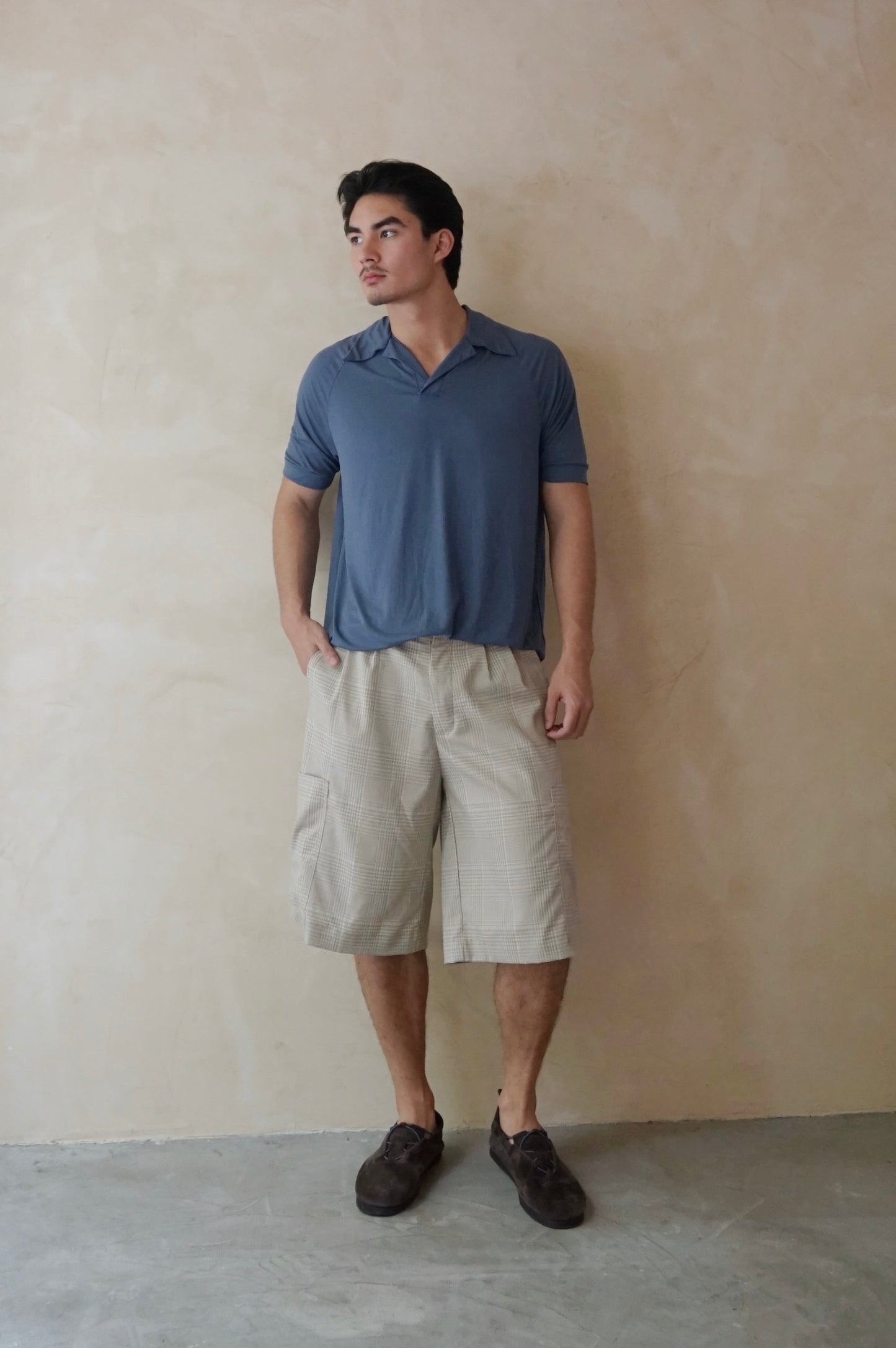 Raglan Polo Steel Blue