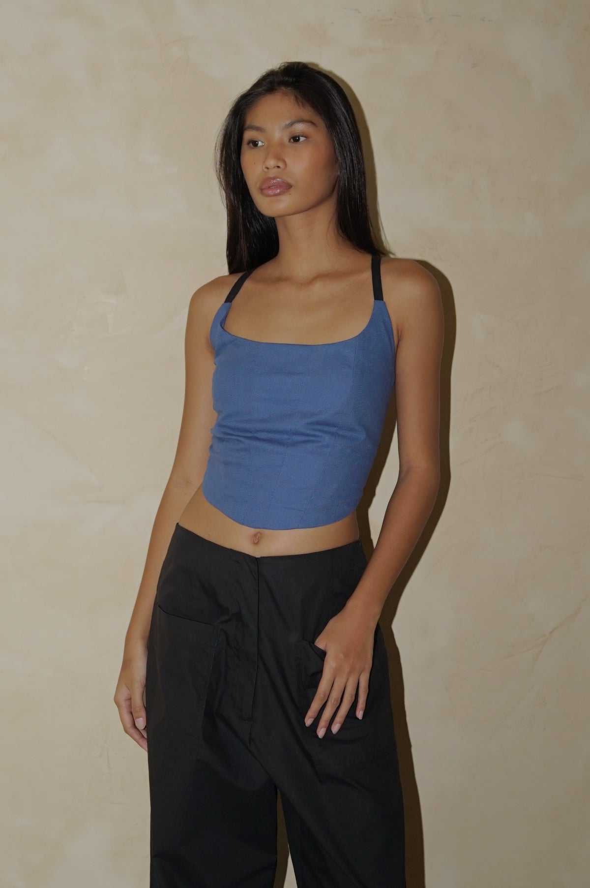 Corset Tali Top Lapis