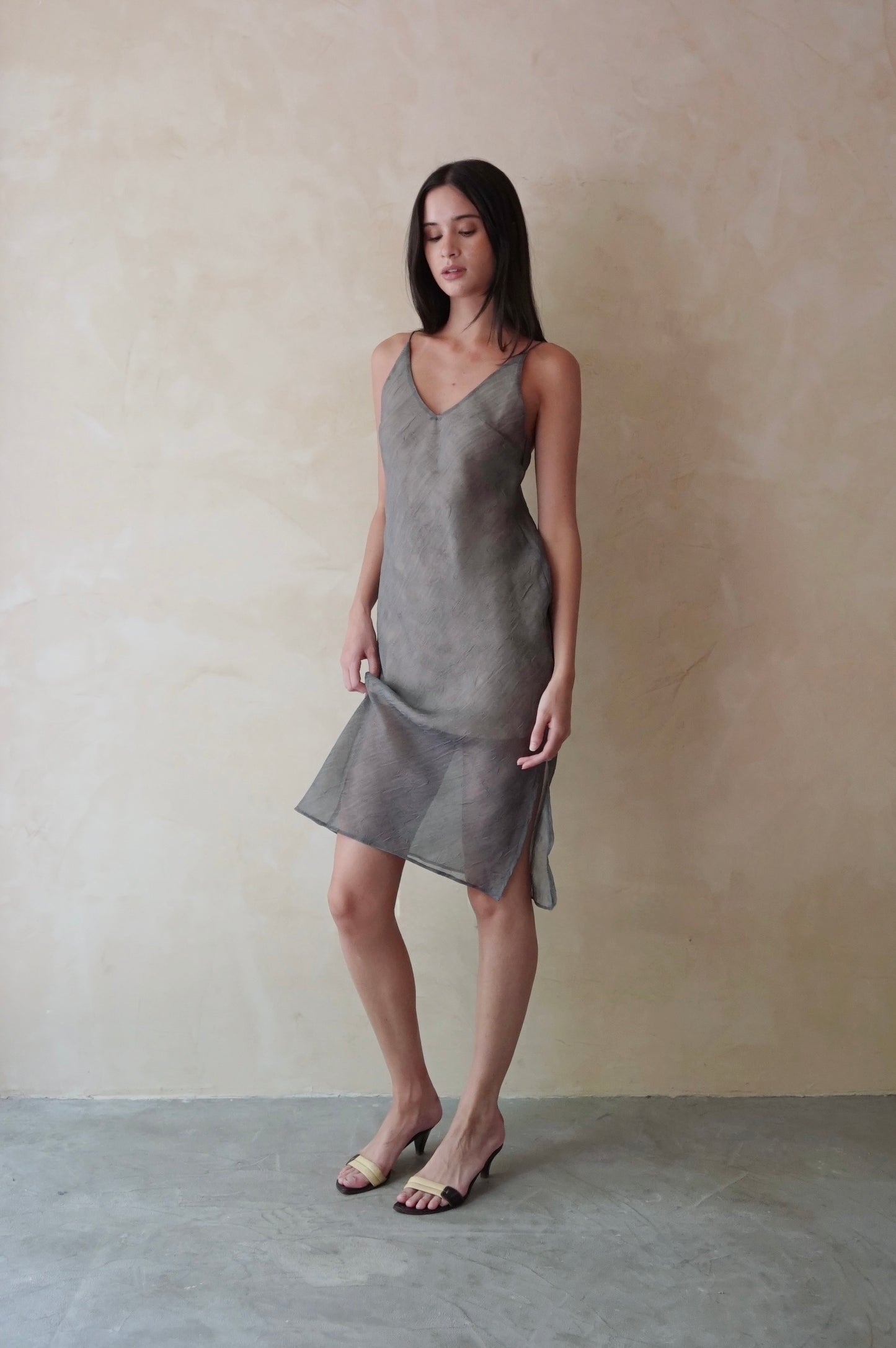 Bias Slip Dress Shadow (Pre-order)