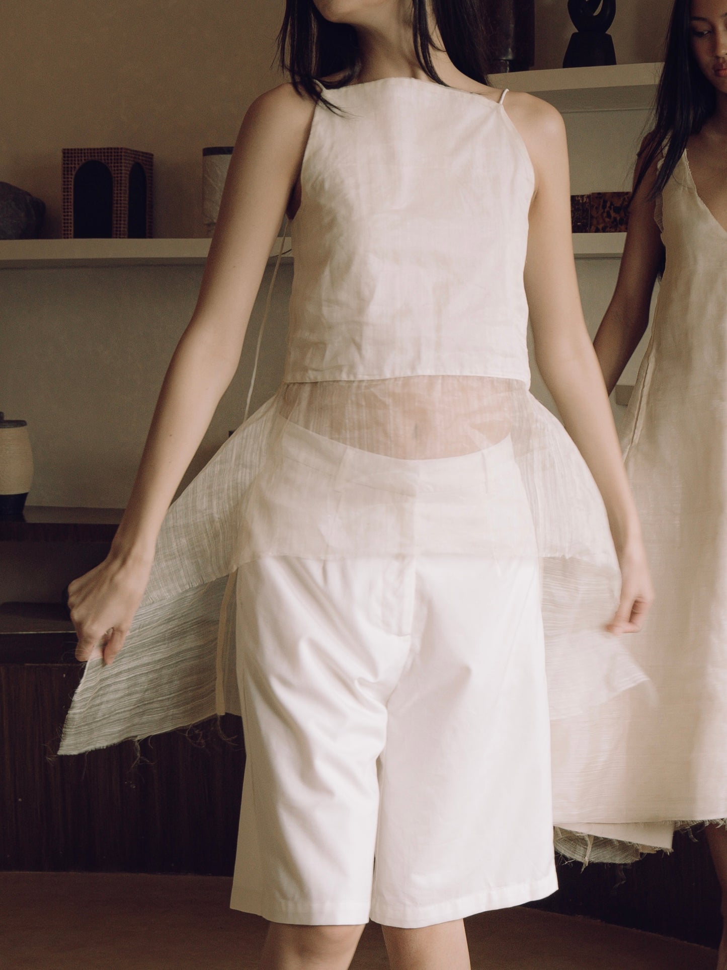 Piña Peplum Top Black