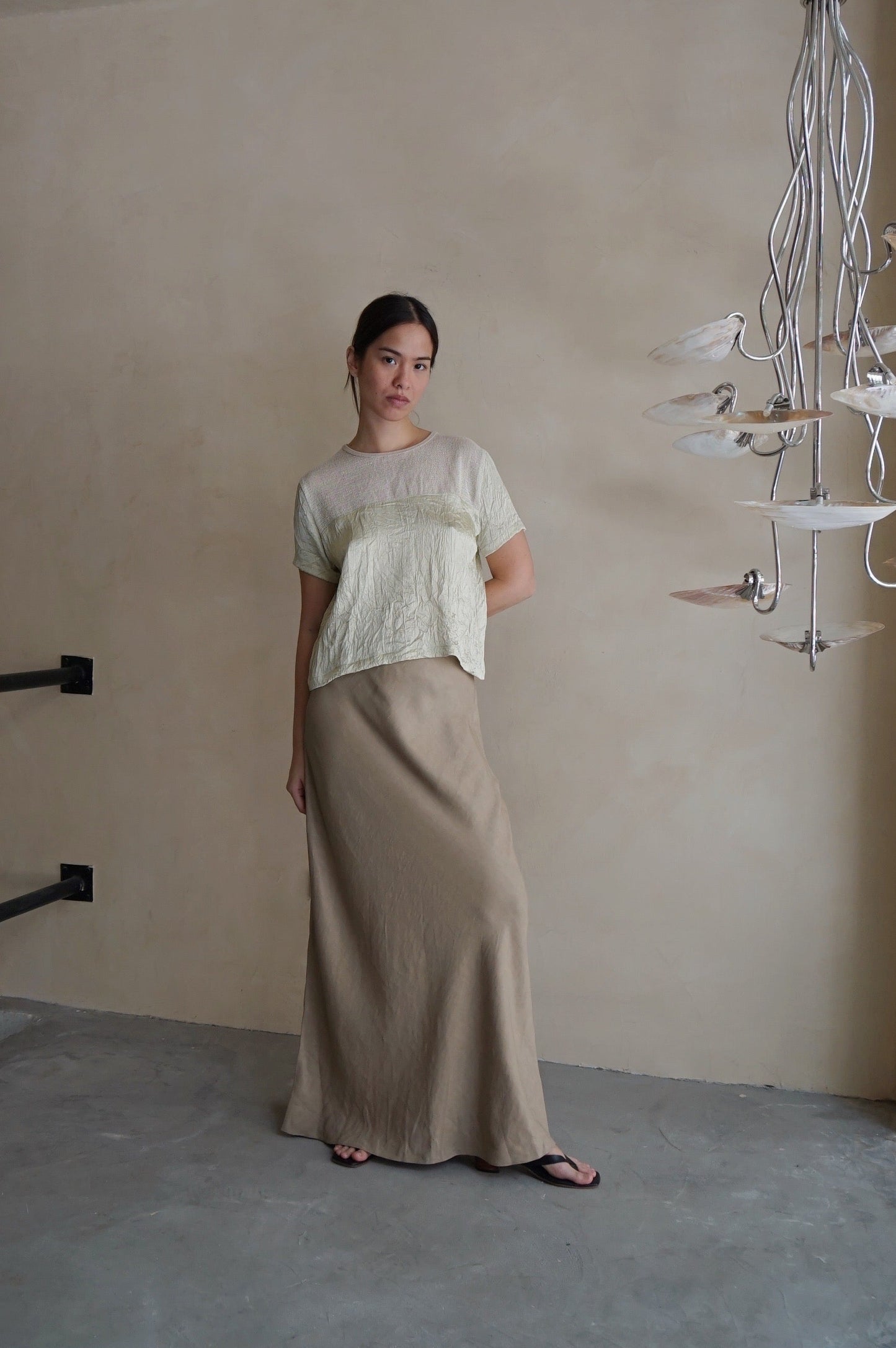 Angling Women's Cropped T-Shirt Celadon