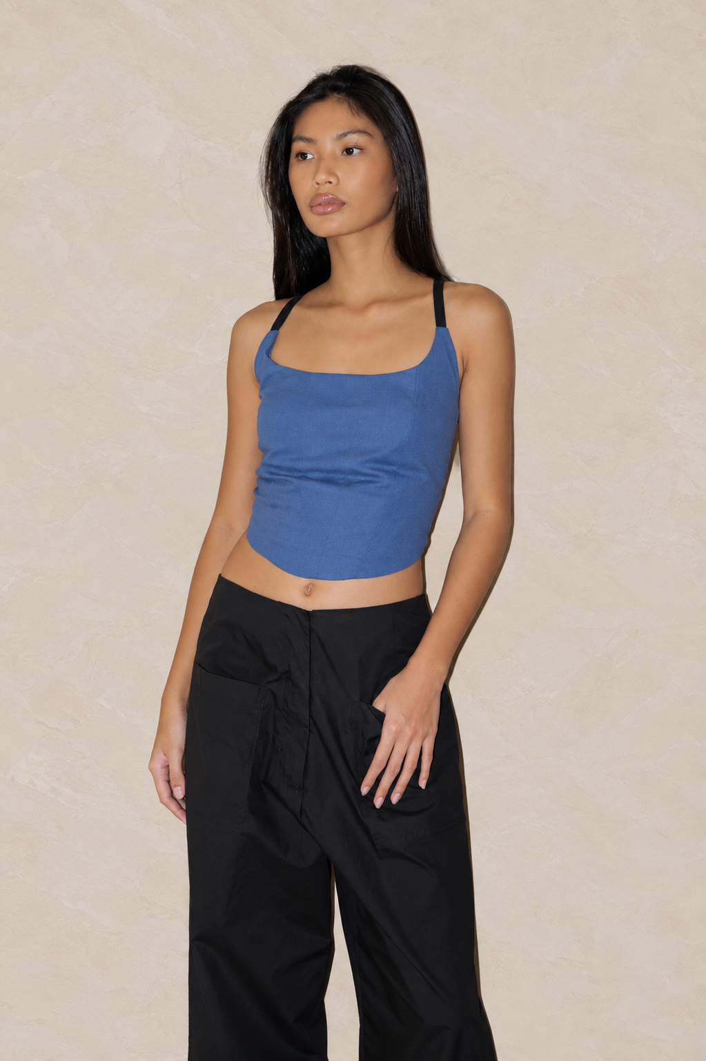 Corset Tali Top Lapis