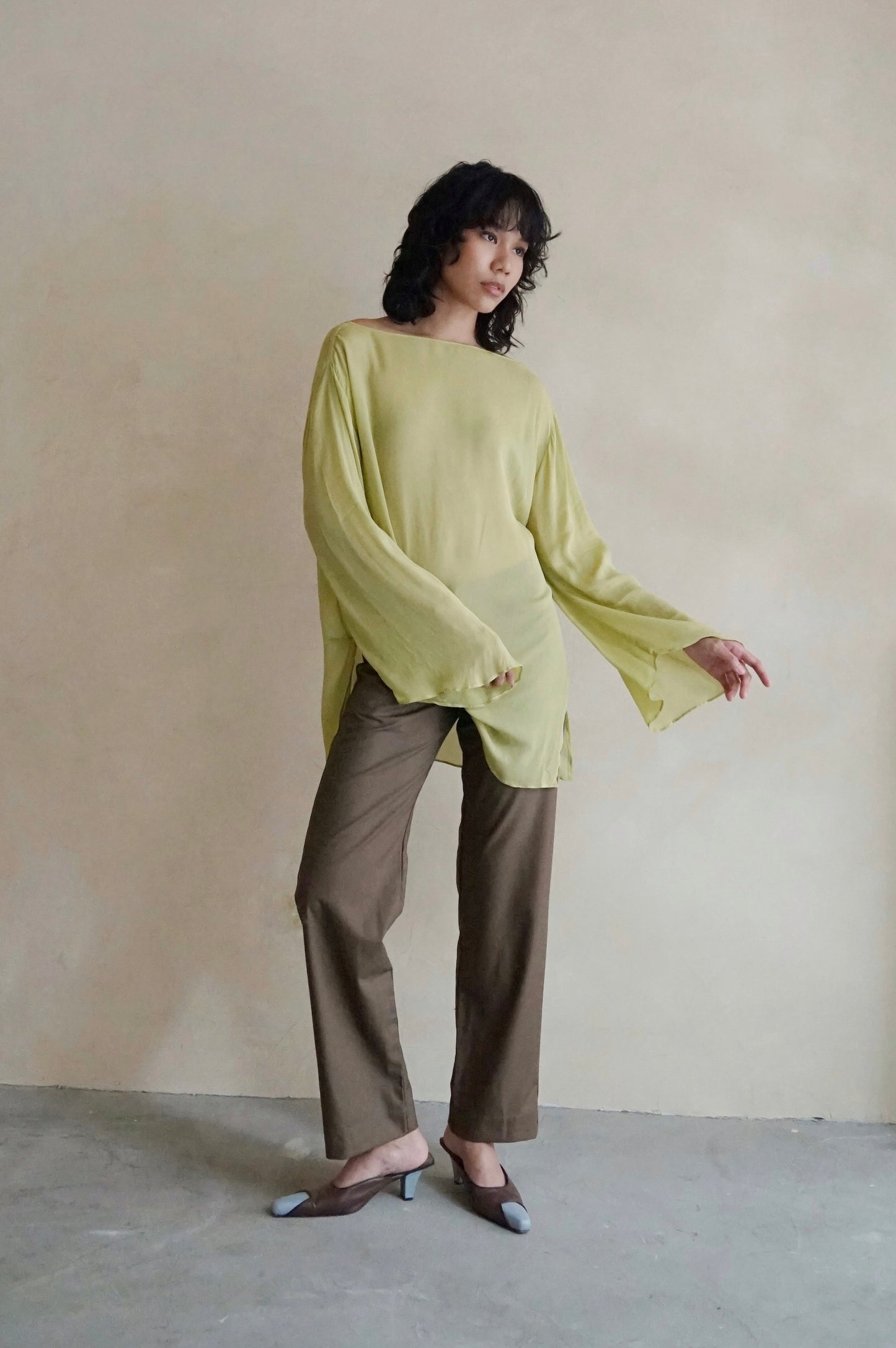Flare Tunic Top Chartreuse (pre-order)