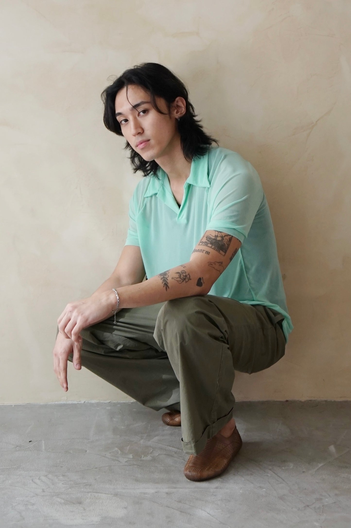 Mesh Polo Aquamarine