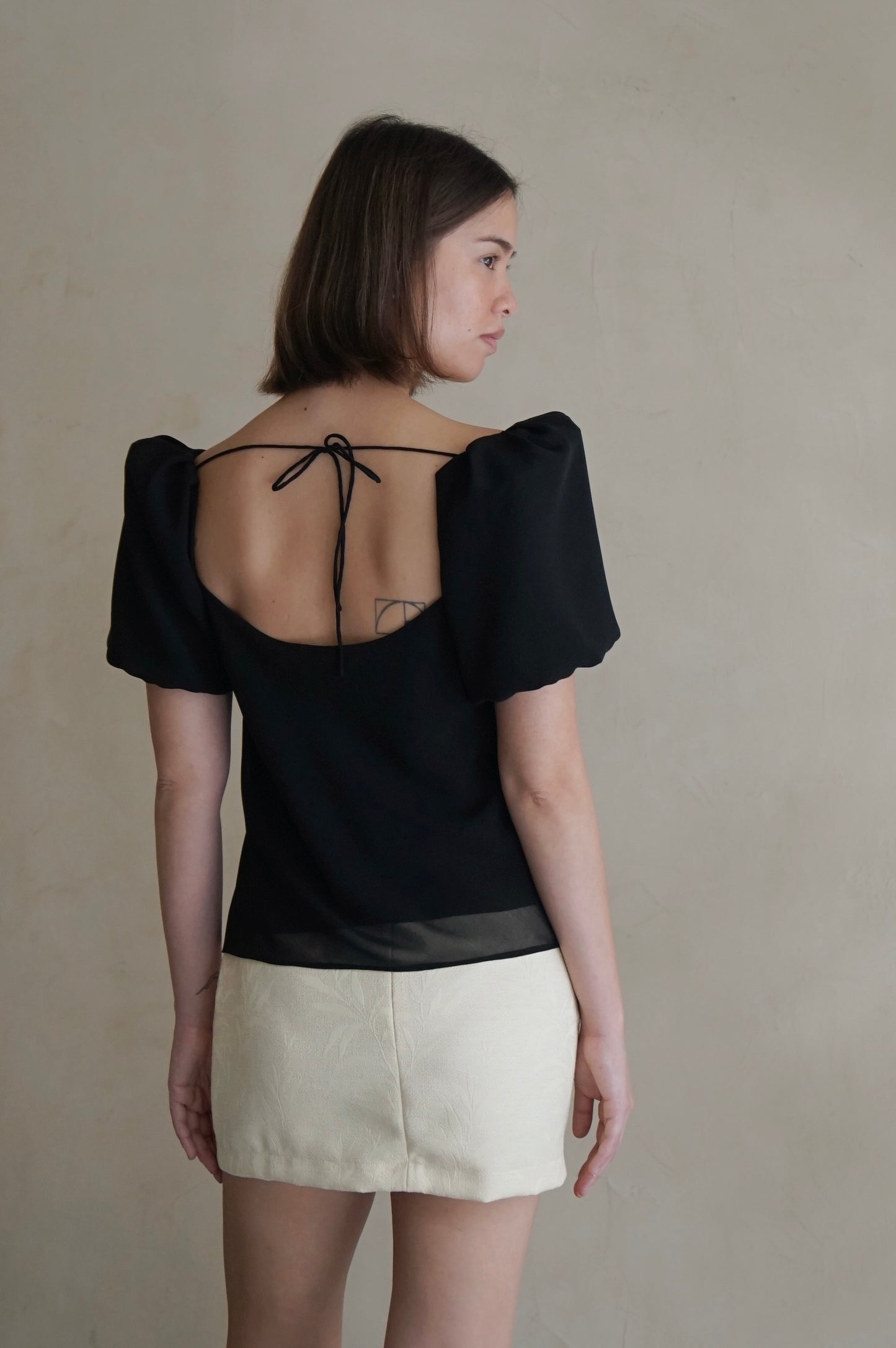 Mini Skirt Bamboo Jacquard