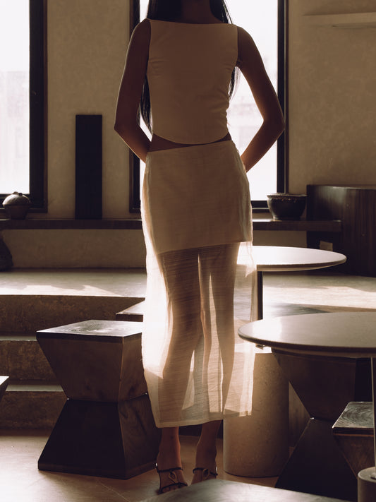 Piña Pencil Skirt Natural