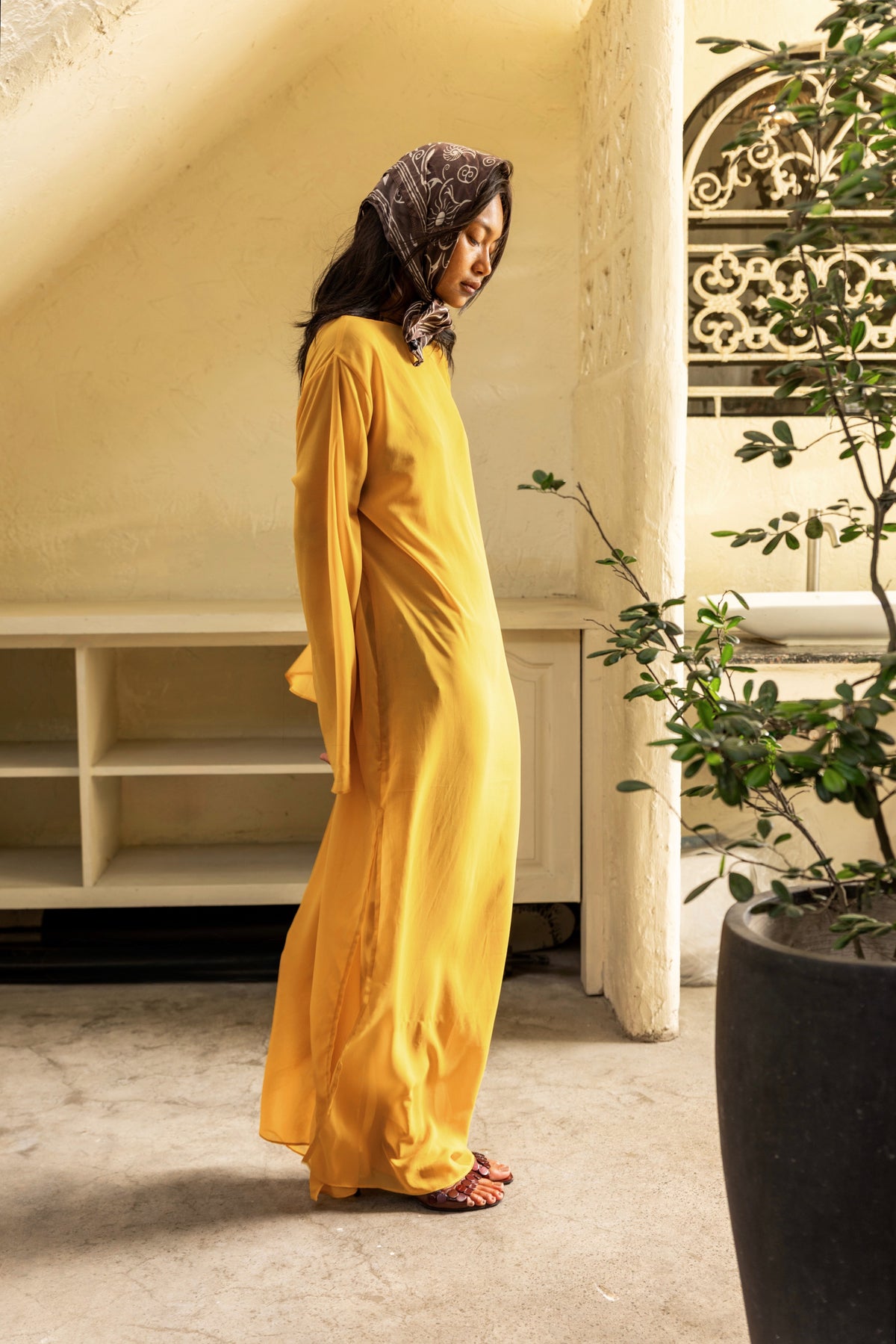 Flare Tunic Maxi Dress Marigold