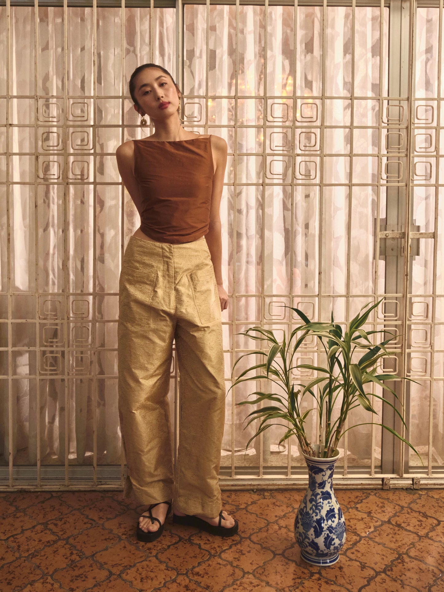 Gilded Silk Luz Pants