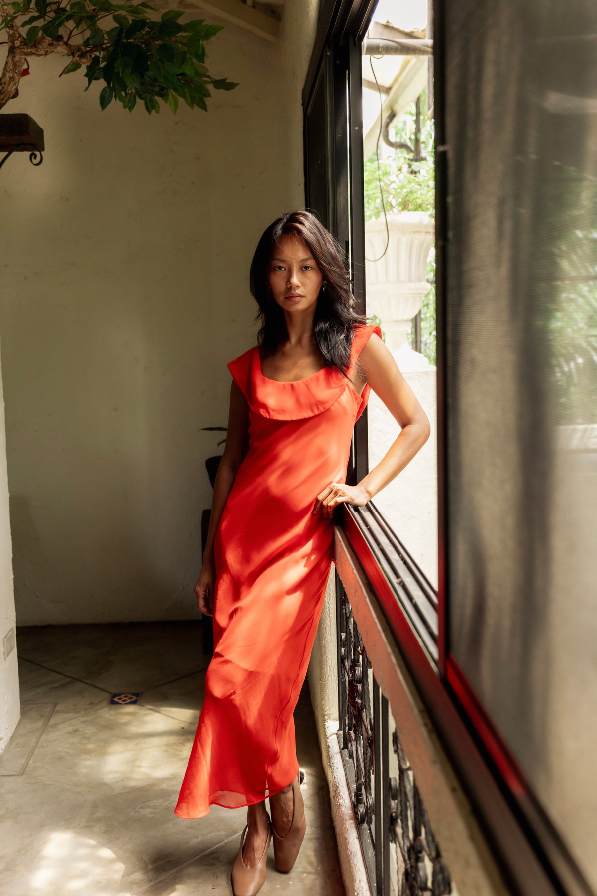 Crescent Dress Tomato