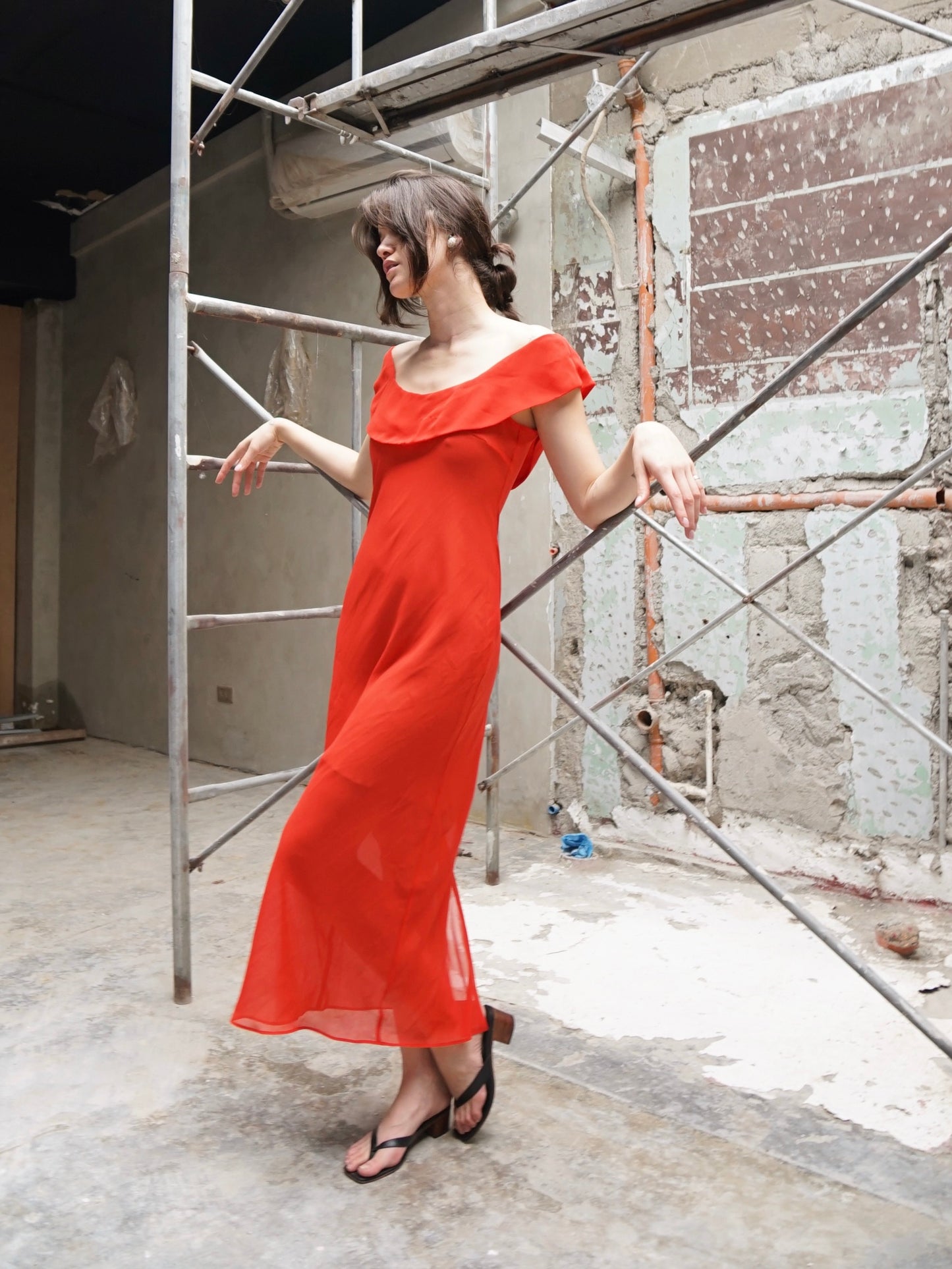 Crescent Dress Tomato