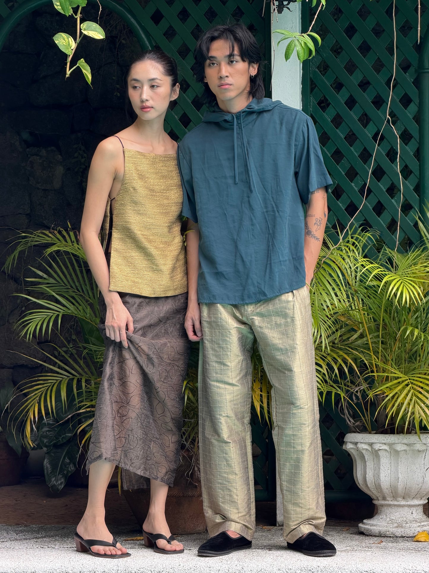 Cable Trousers Silk Sterling (pre-order)