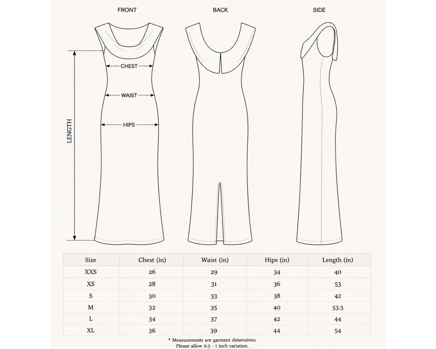 Crescent Contrast Slip Dress