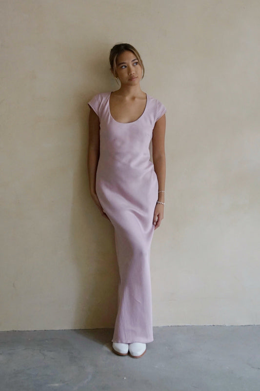 Cap Sleeve Maxi Dress Blush
