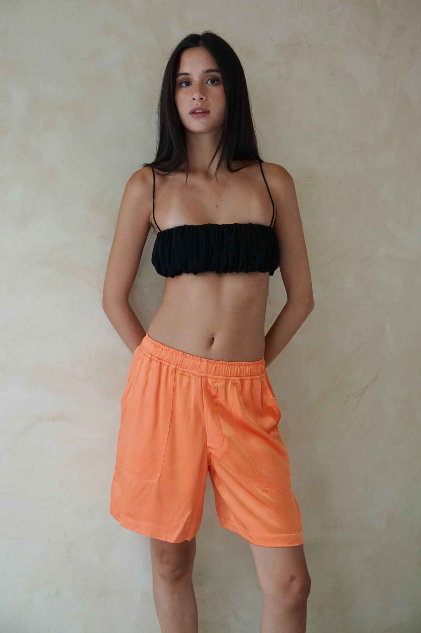 Unisex Patch Pocket Shorts Papaya