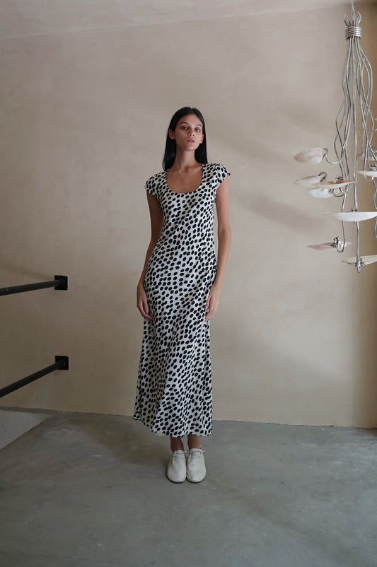 Cap Sleeve Drift Dress Marble Cone (Pre-order)